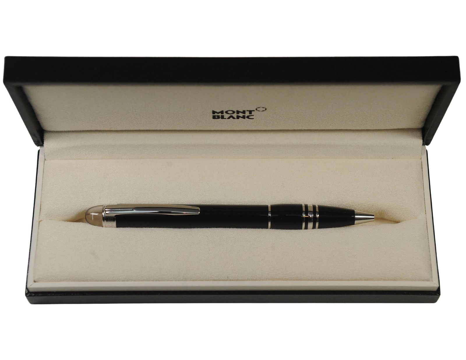 Home Decor Montblanc Starwalker Black Resin Ballpoint Pen With Original Box & Papers 2005 photo