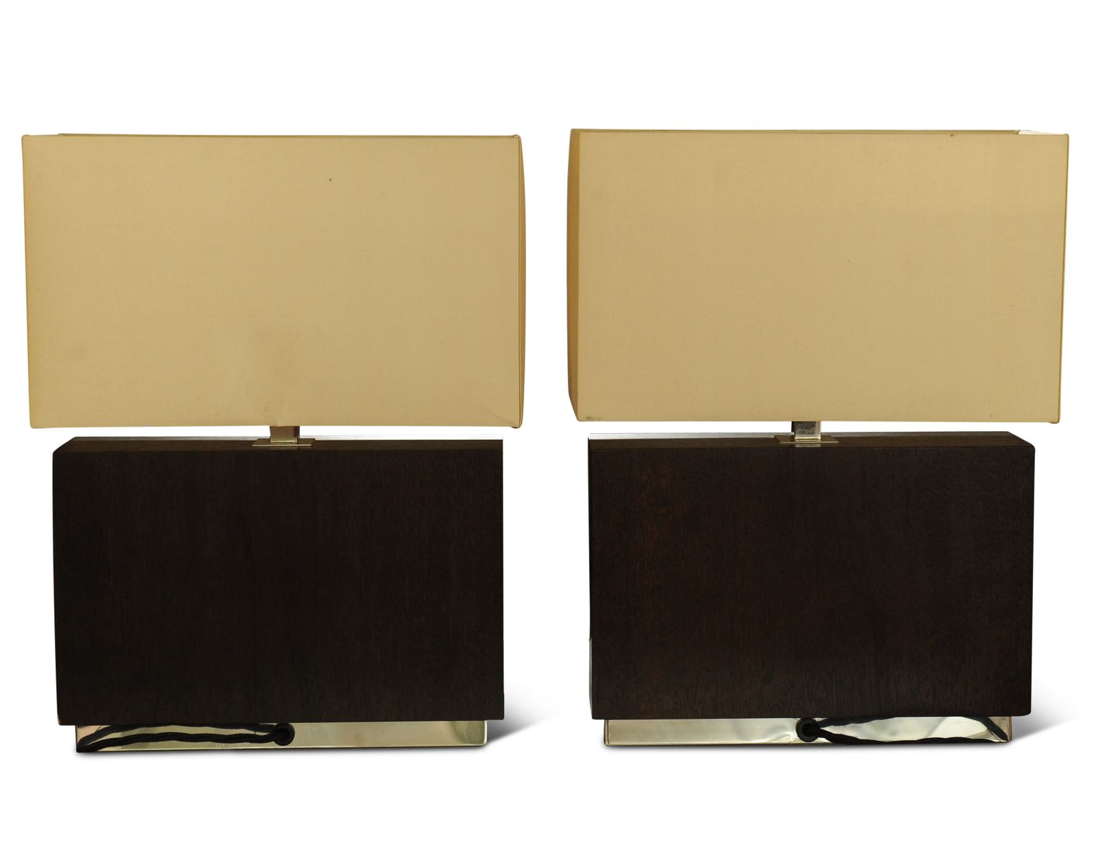 An Elegant Matching Set Of Two Chelsea Sun Burst Side Table Lamps With Chrome Stems & Shades By Viscount David Linley. photo buy