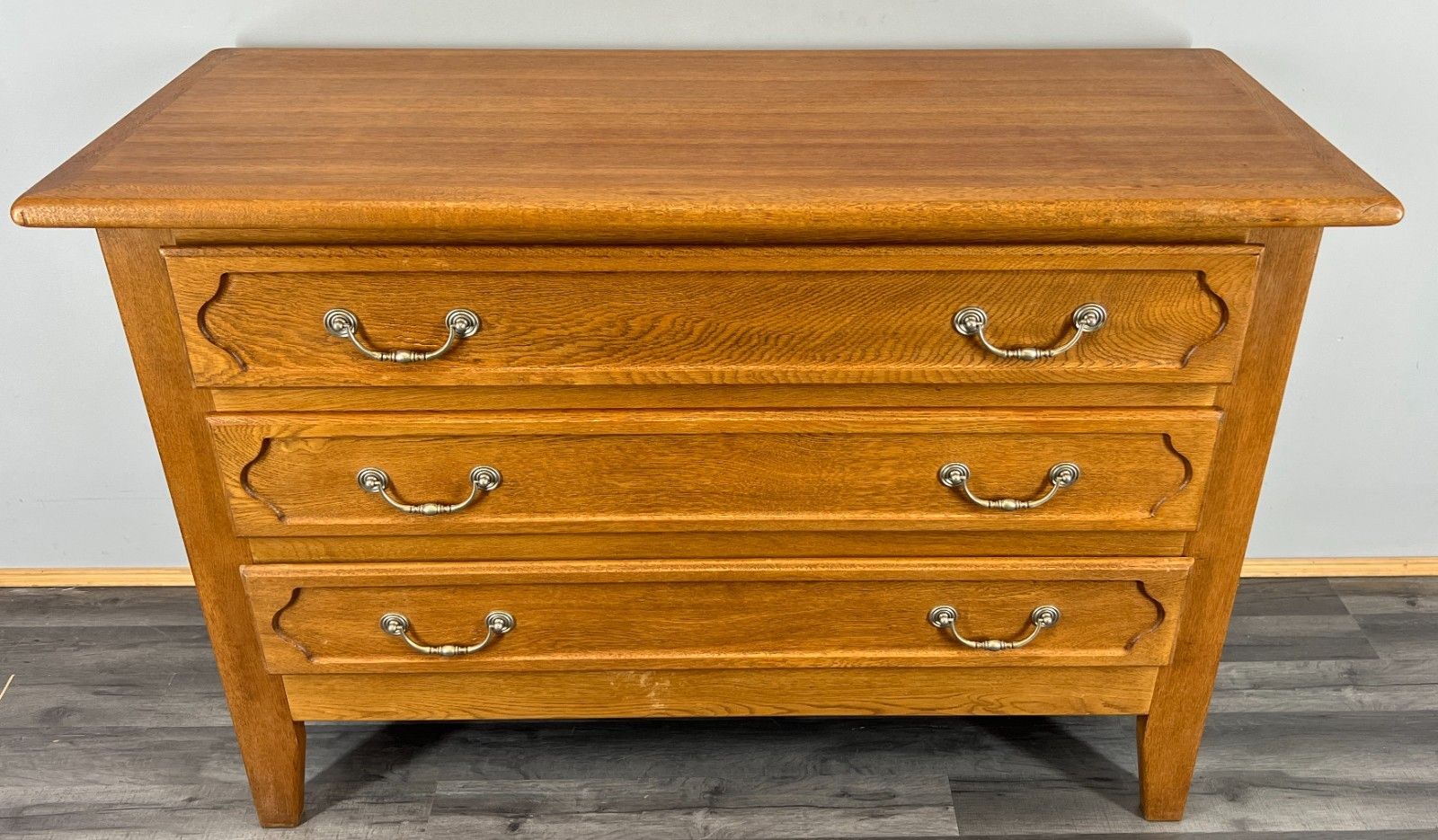 Chest Of Drawers Vintage French Style Oak Cabinet Cupboard Sideboard  – Lot 4124