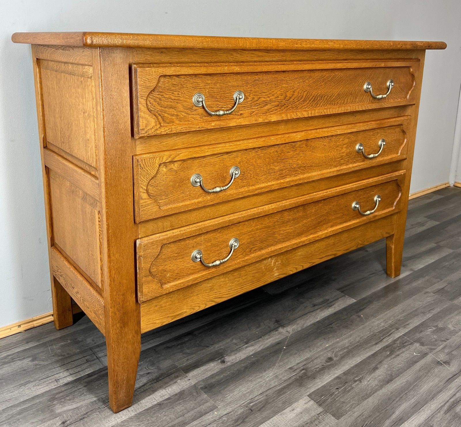 Chest Of Drawers Vintage French Style Oak Cabinet Cupboard Sideboard  – Lot 4124 photo vinterior