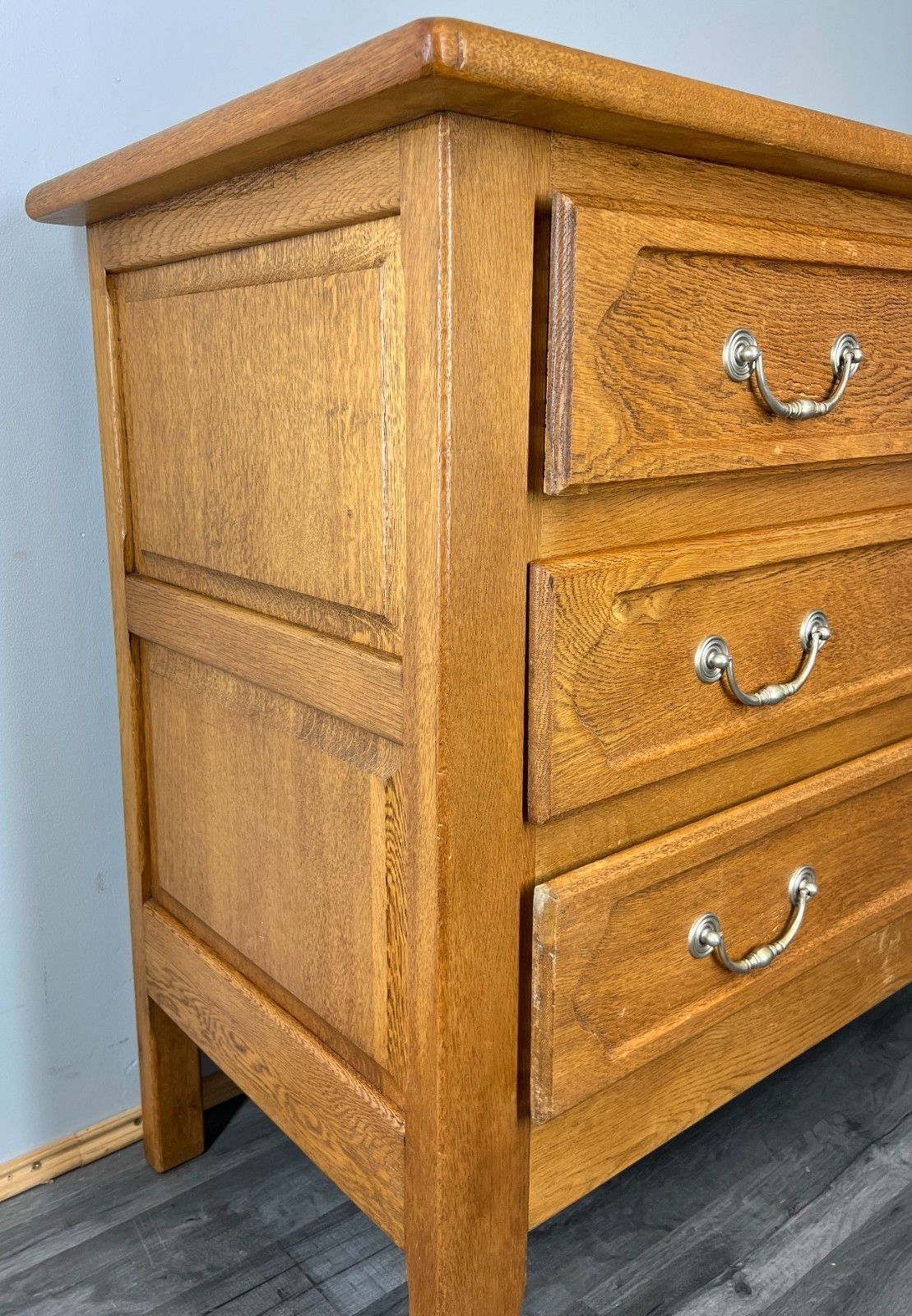 Chest Of Drawers Vintage French Style Oak Cabinet Cupboard Sideboard  – Lot 4124 photo buy