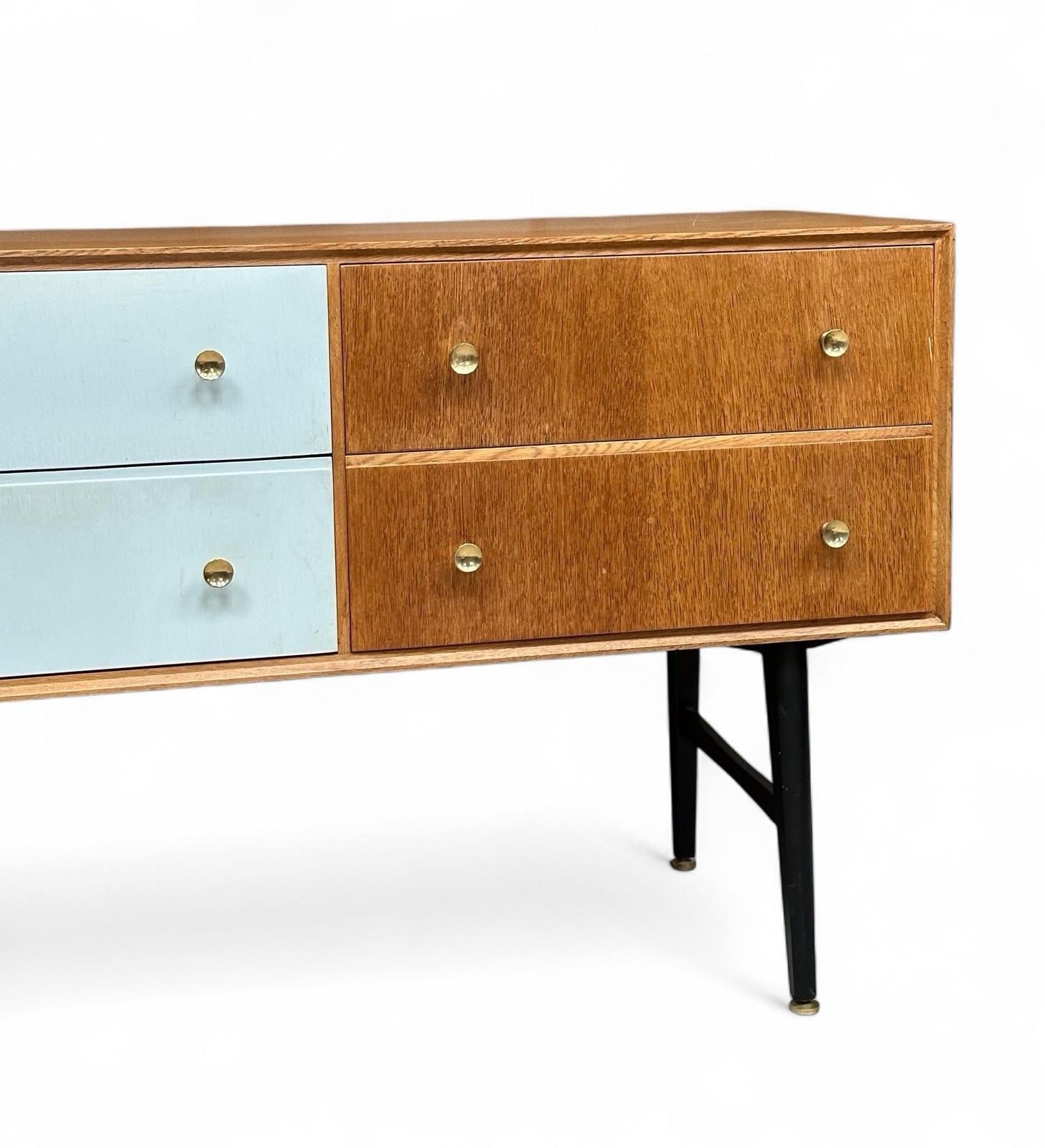 Meredew Oak Sideboard Chest Of Drawers Mid Century Retro C1960s photo for sale