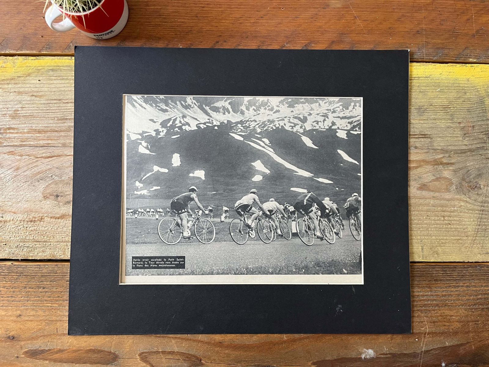 Tour De France Col St Bernard Vintage Cycling Print C1965 photo furniture