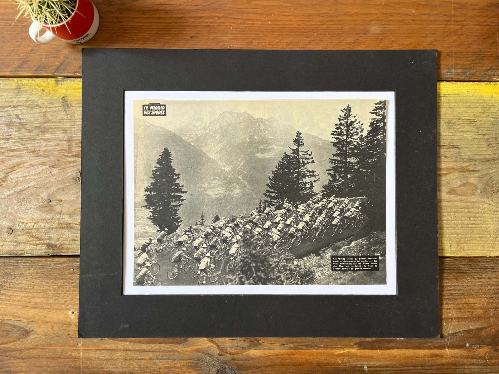 Tour De France Alps Vintage Cycling Print 1965