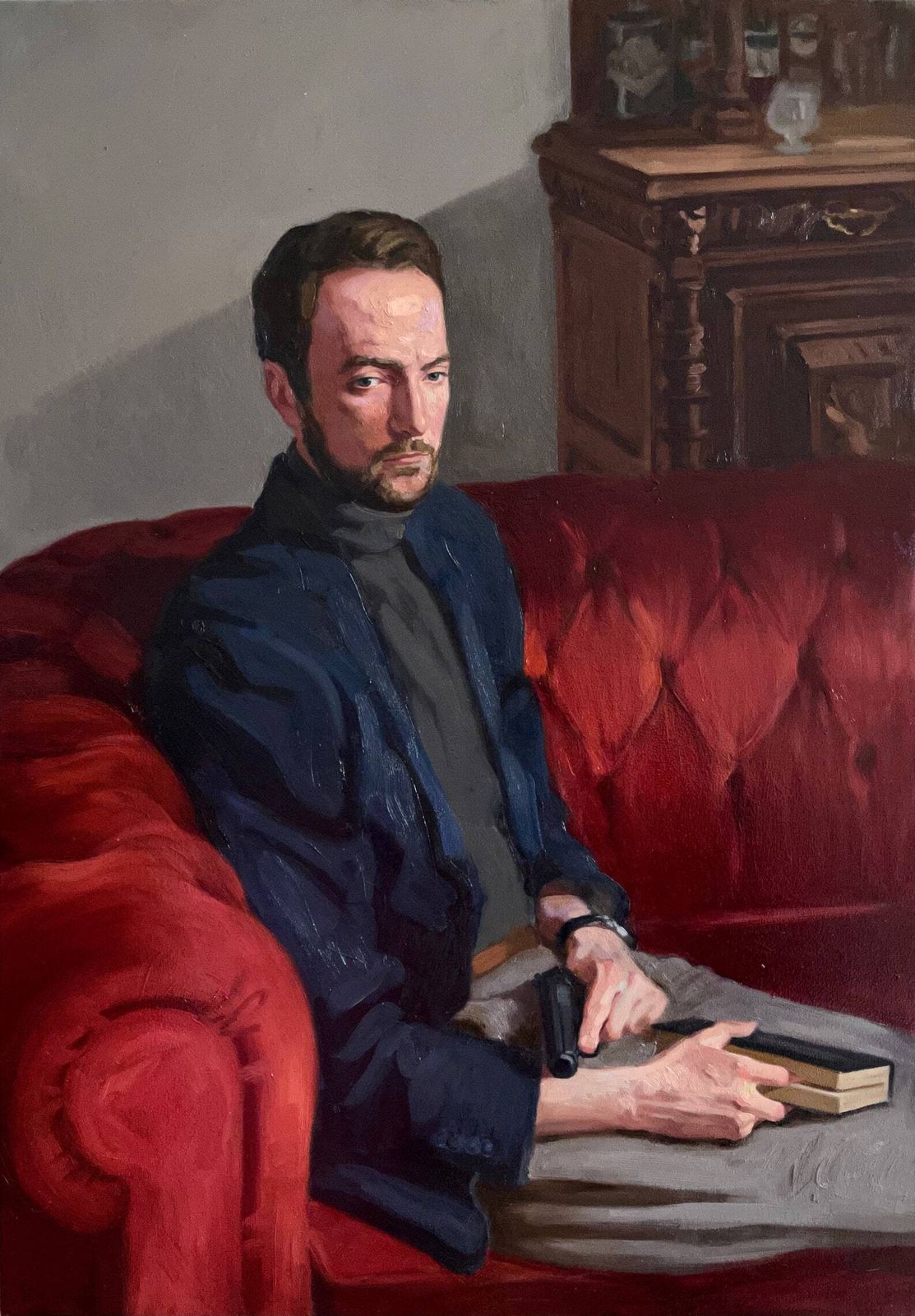 Original Male Portrait Oil Painting