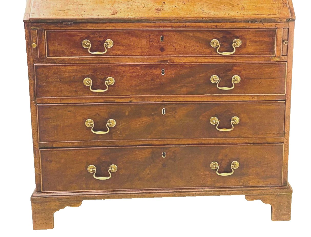 photo for sale English Style Mahogany And Veneer Slope Desk 19th Century
