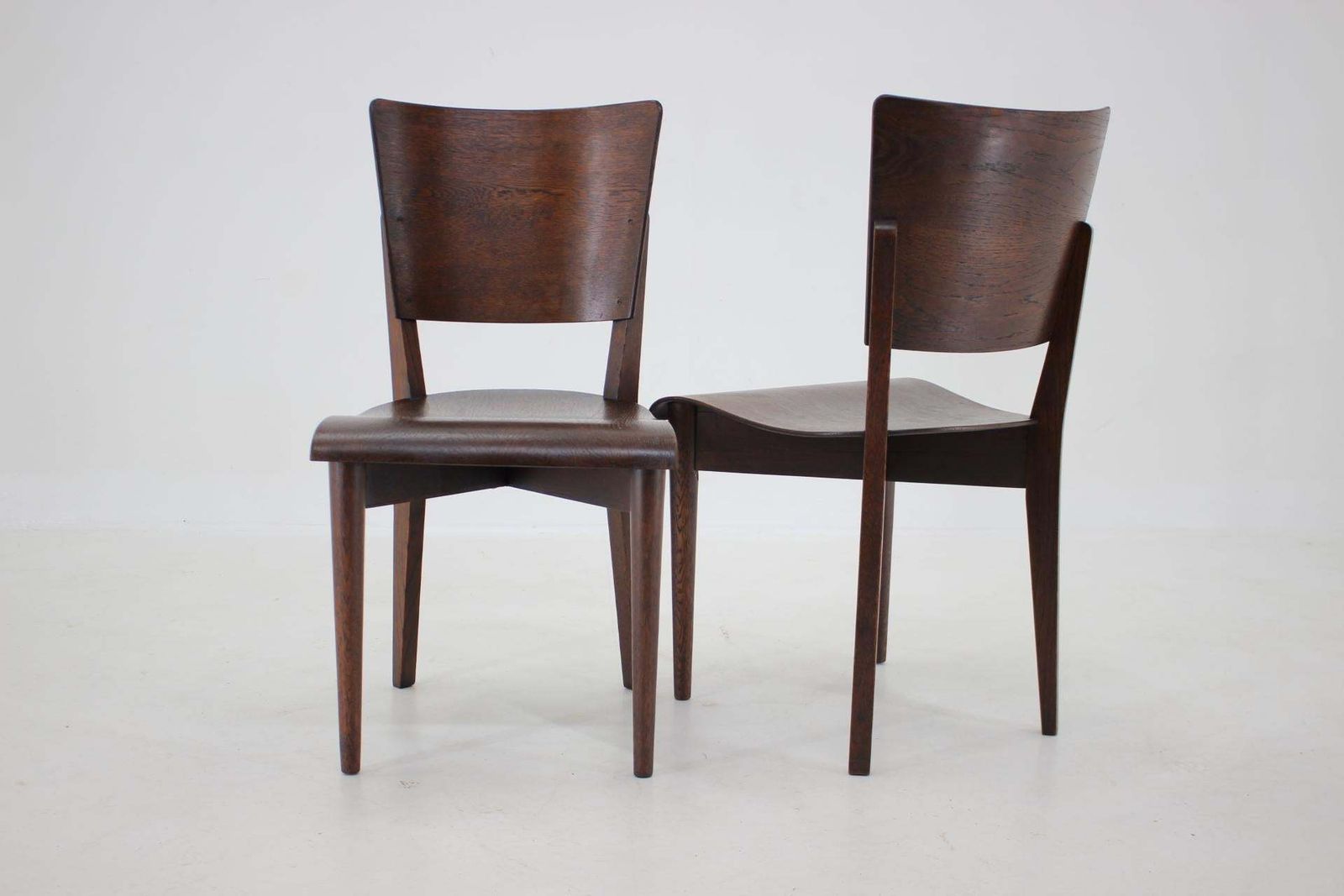1950s Pair Of Rare J.Halabala Side Chairs By Up Zavody, Brno photo 880.0