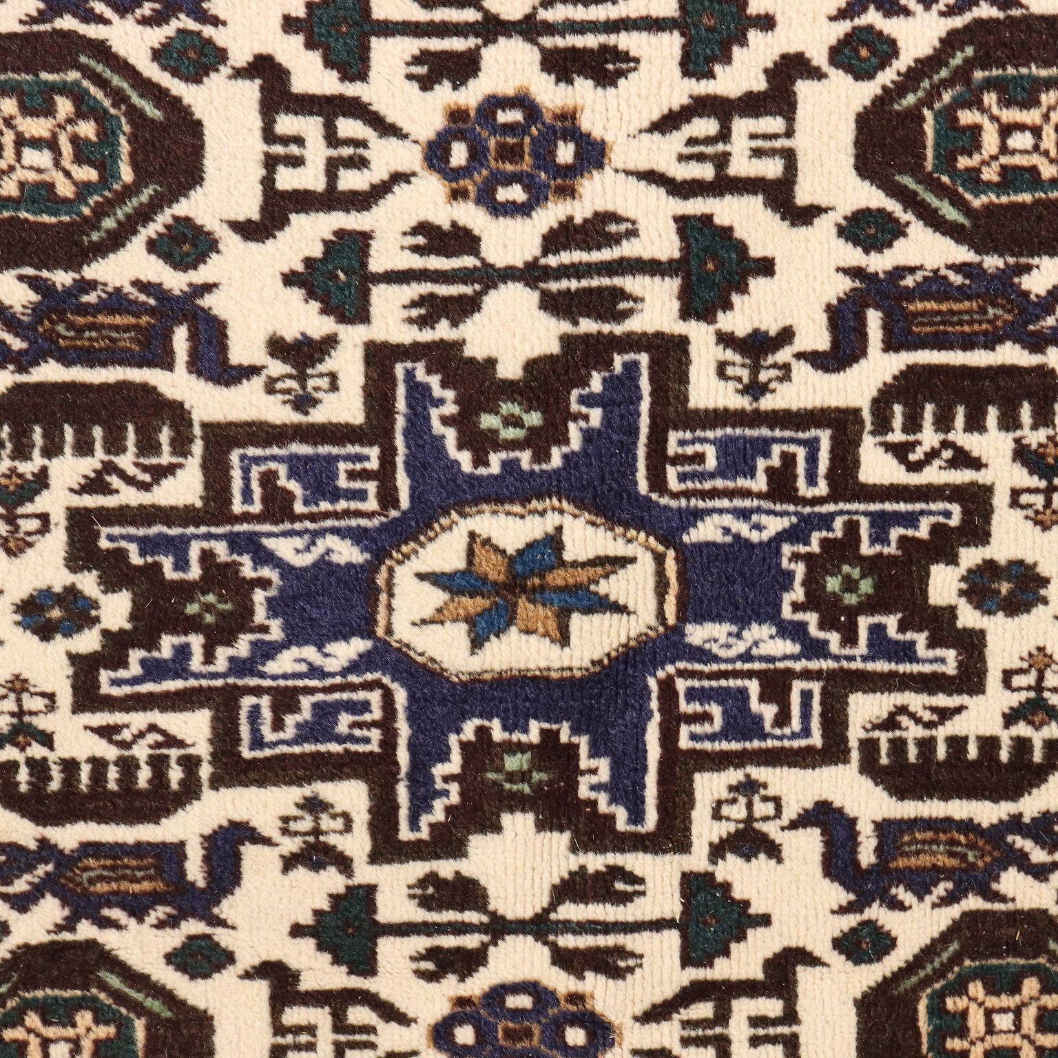 Antique Asian Carpet Wool Thin Knot 79 X 53 In photo for sale