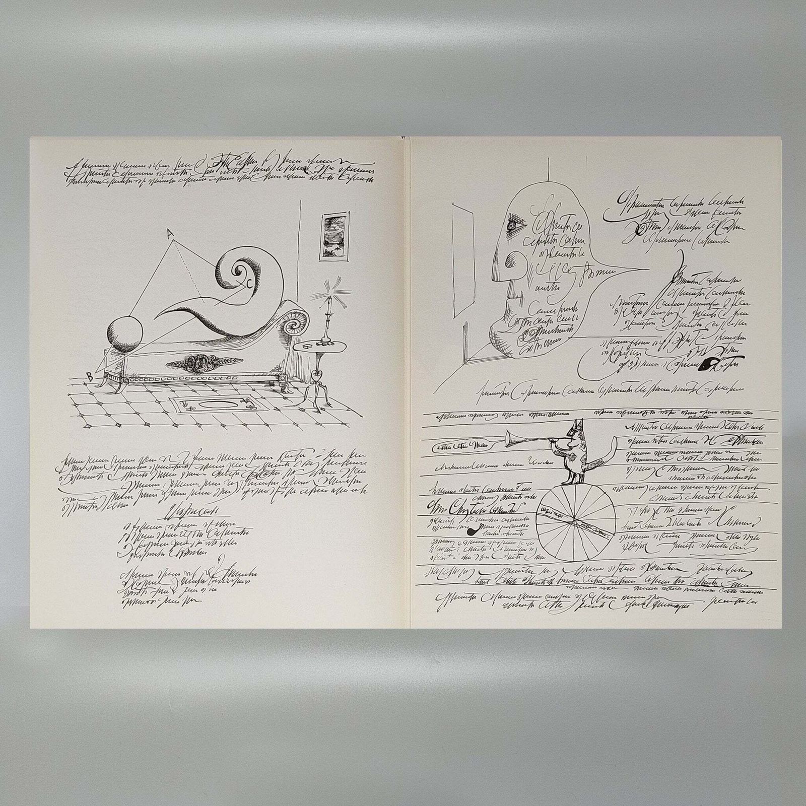 Saul Steinberg "Behind The Mirror" No. 157 With Fourteen Lithographs By Maeght Editeur. photo Home Decor