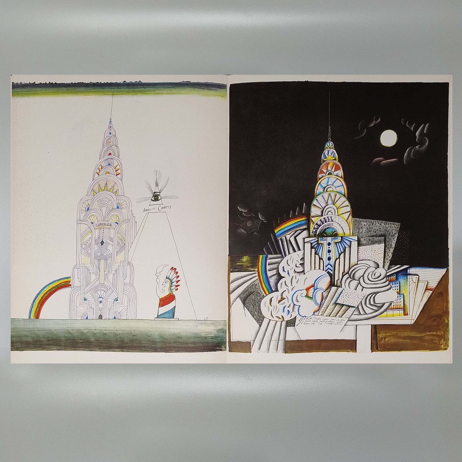 Saul Steinberg "Behind The Mirror" No. 157 With Fourteen Lithographs By Maeght Editeur. photo vintage