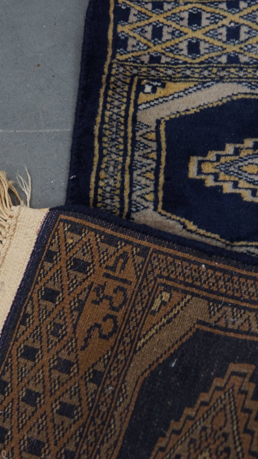Subtiel Decoratief Vloerkleed/Loper In Blauw  En Beigetinten – 67 X 30 Cm photo buy