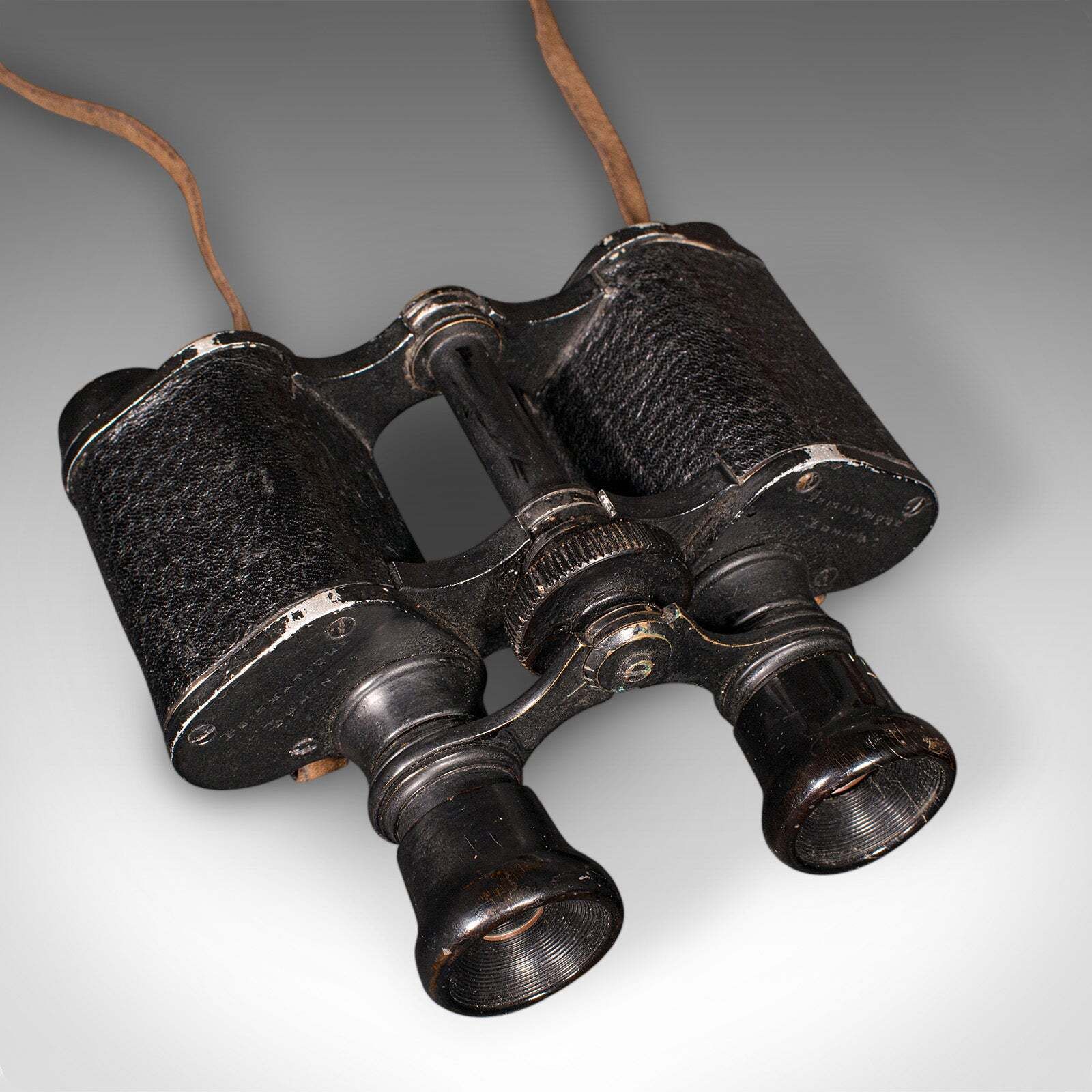 Vintage Pair Of Binoculars, Scottish, Racecourse Spotter's Glasses, Leather Case photo buy