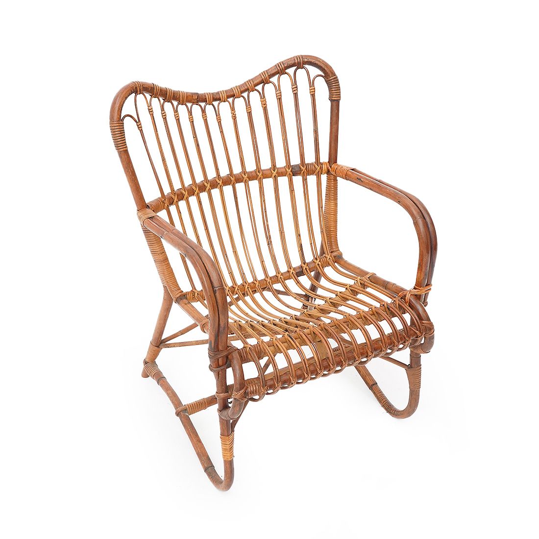 Armchair In Rattan, 1950s photo for sale