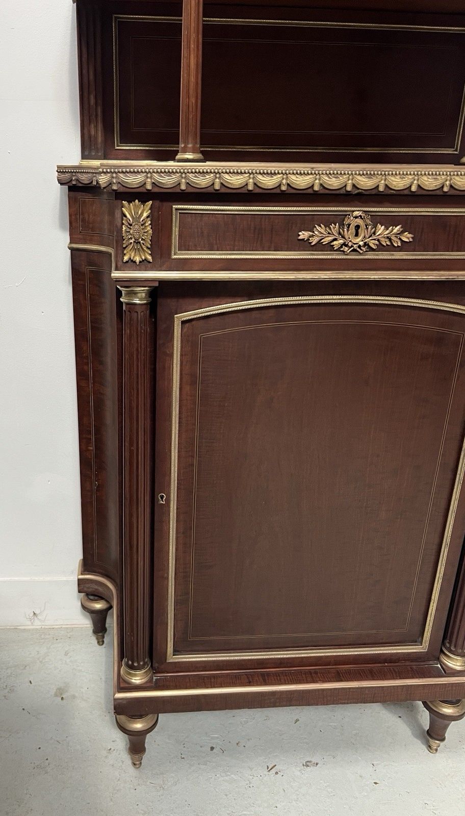 Napoleon III Mahogany And Chiseled Bronze Display Cabinet 19th Century photo Furniture
