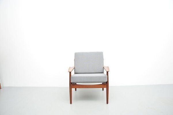 Teak Lounge Chair In Grey By Glostrup, 1958 photo furniture