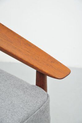 Furniture Teak Lounge Chair In Grey By Glostrup, 1958 photo