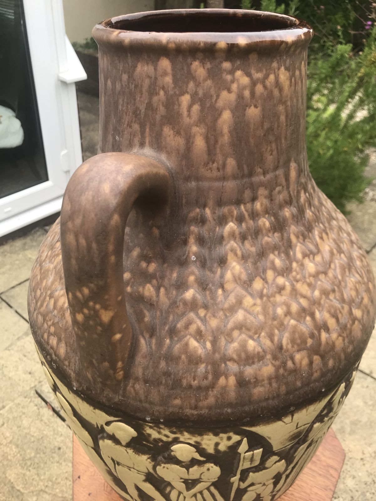 Large Vintage West Germany Fat Lava Ceramic Floor Vase photo vintage