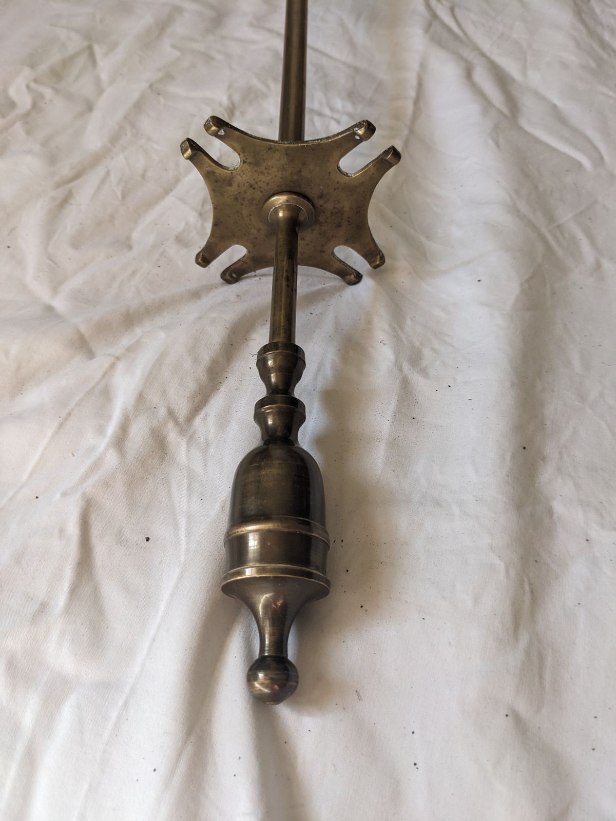 Vintage 1930 1940s 4 Piece Heavy Brass Fireside Companion Set photo buy
