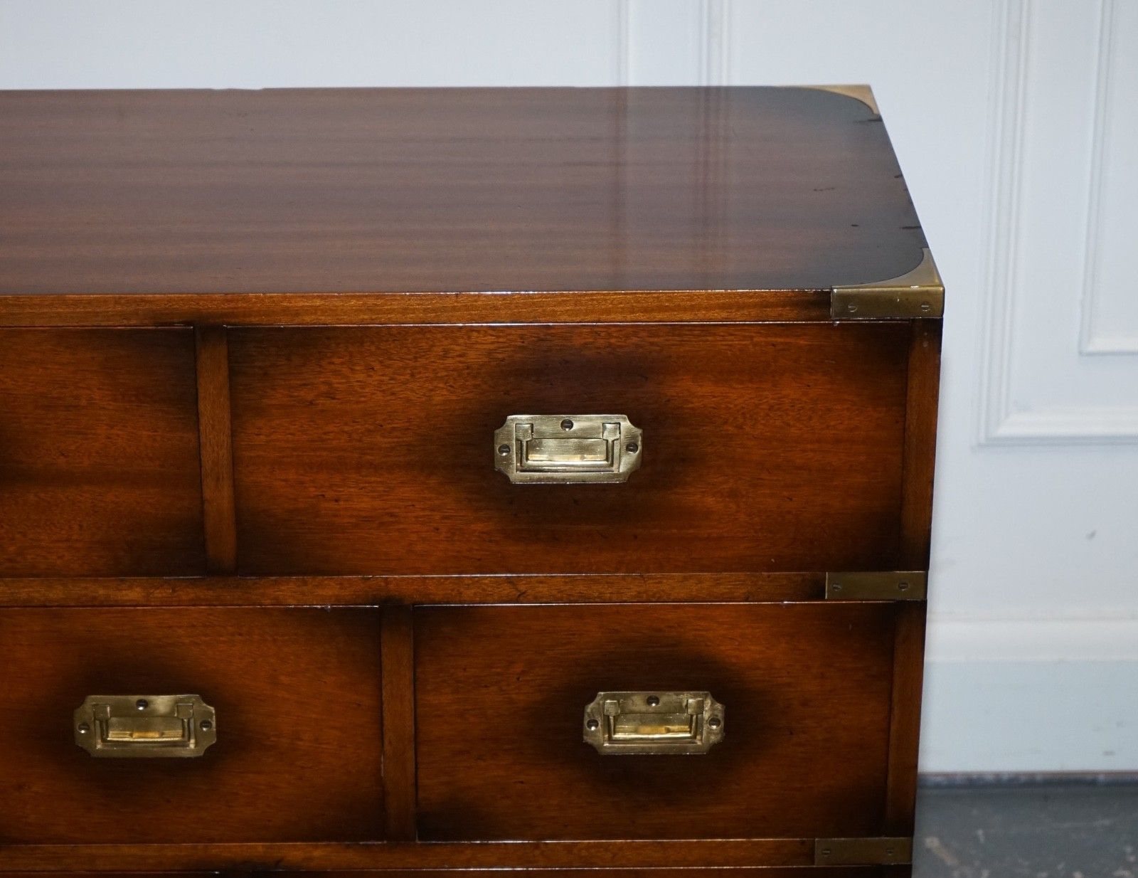 Vintage Jansen Of London Military Campaign Brass Sideboard Chest Of Drawers photo 2250.0