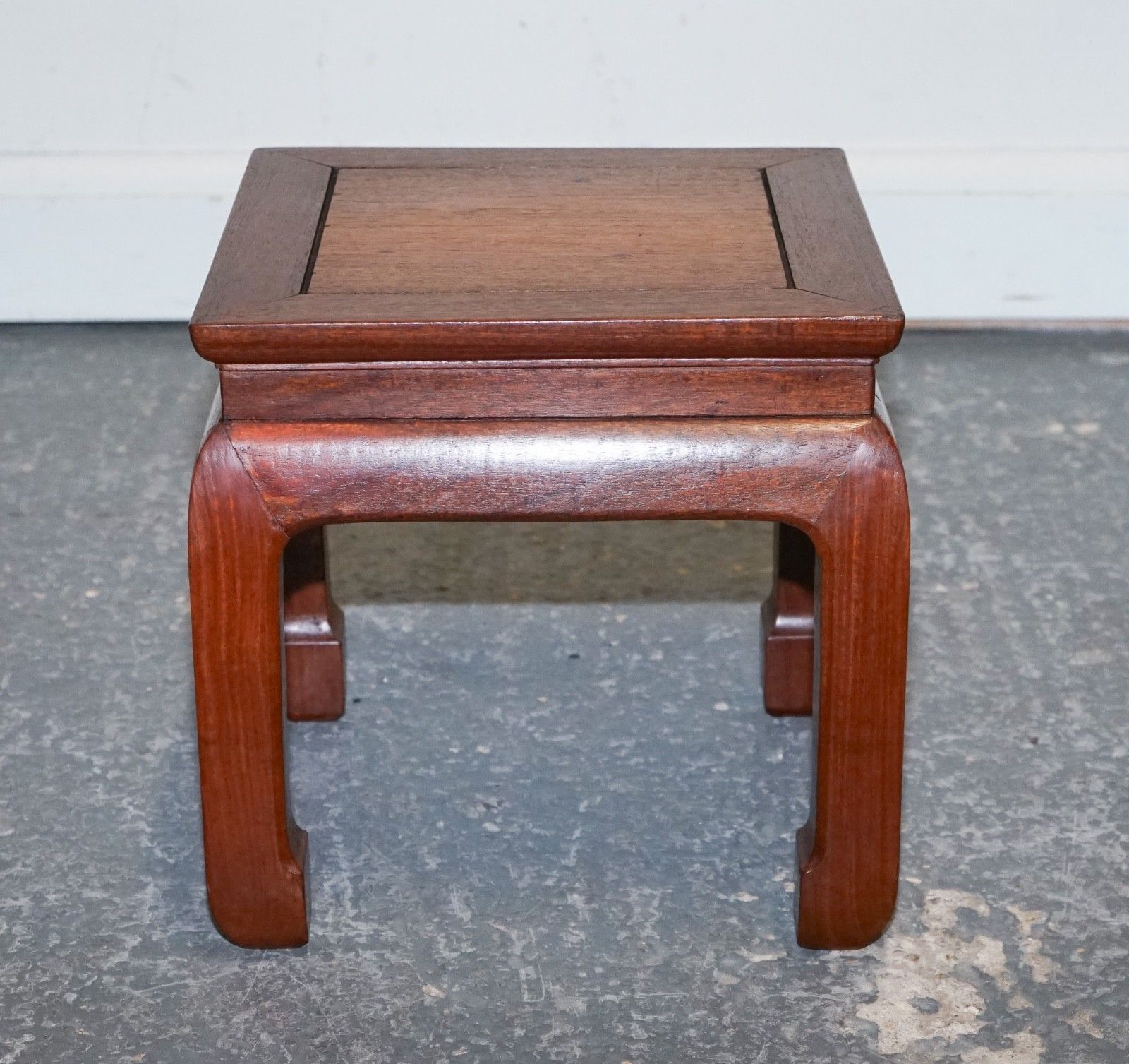 Vintage Oriental Chinese Teak Side Table Plant Stand Made In Hong Kong photo 450.0