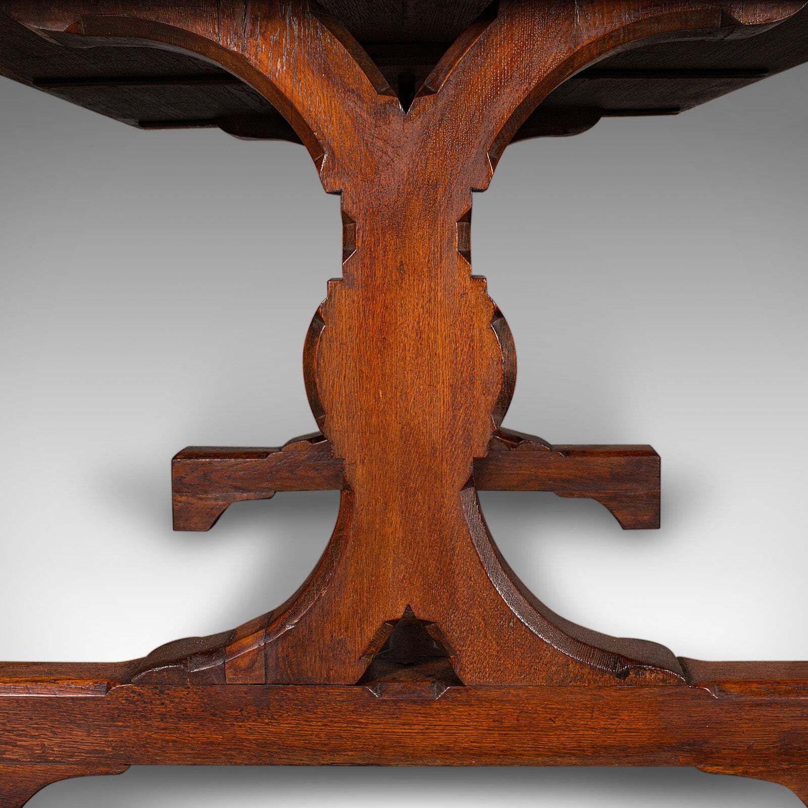 photo furniture Antique Six Seat Country Kitchen Dining Table, English Oak, Refectory, Victorian