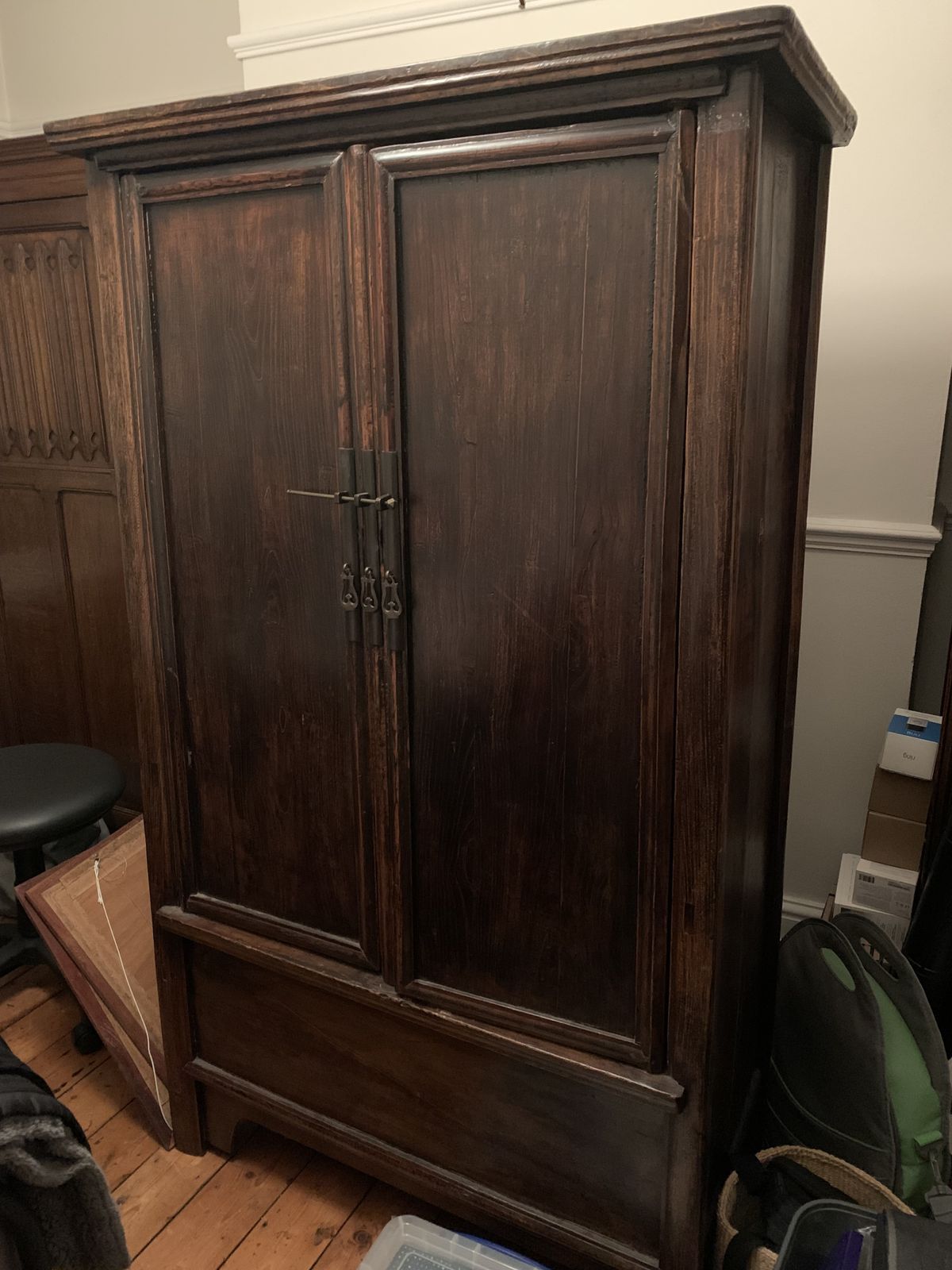 Chinese Antique Large Tapered Cabinet (Beijing, C.1900) photo buy