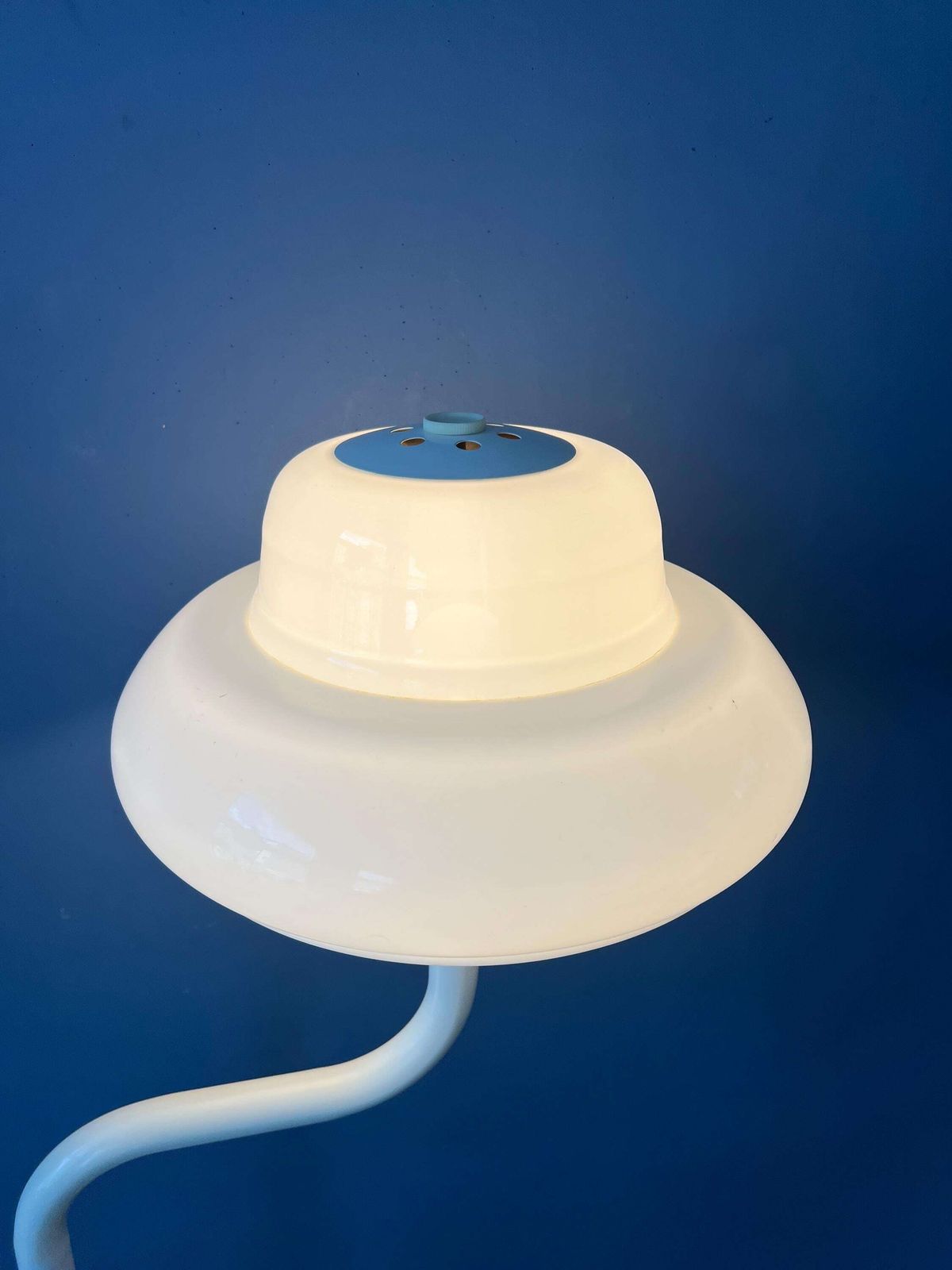 Mid Century Mushroom Floor Lamp With White Plexiglass Shade photo 465.0