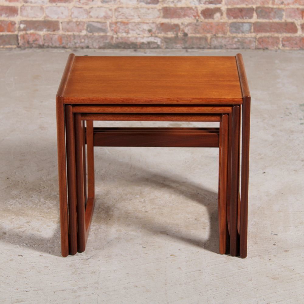 Midcentury Quadrille Teak Nest Of Tables C.1960 photo 225.0