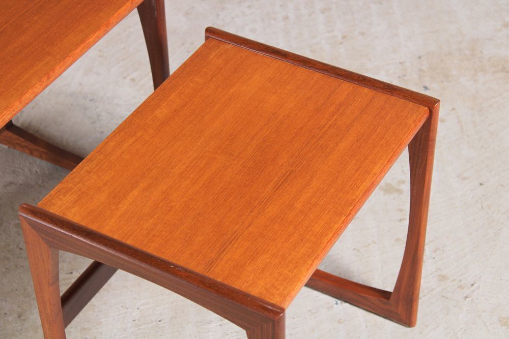 Midcentury Quadrille Teak Nest Of Tables C.1960 photo vinterior