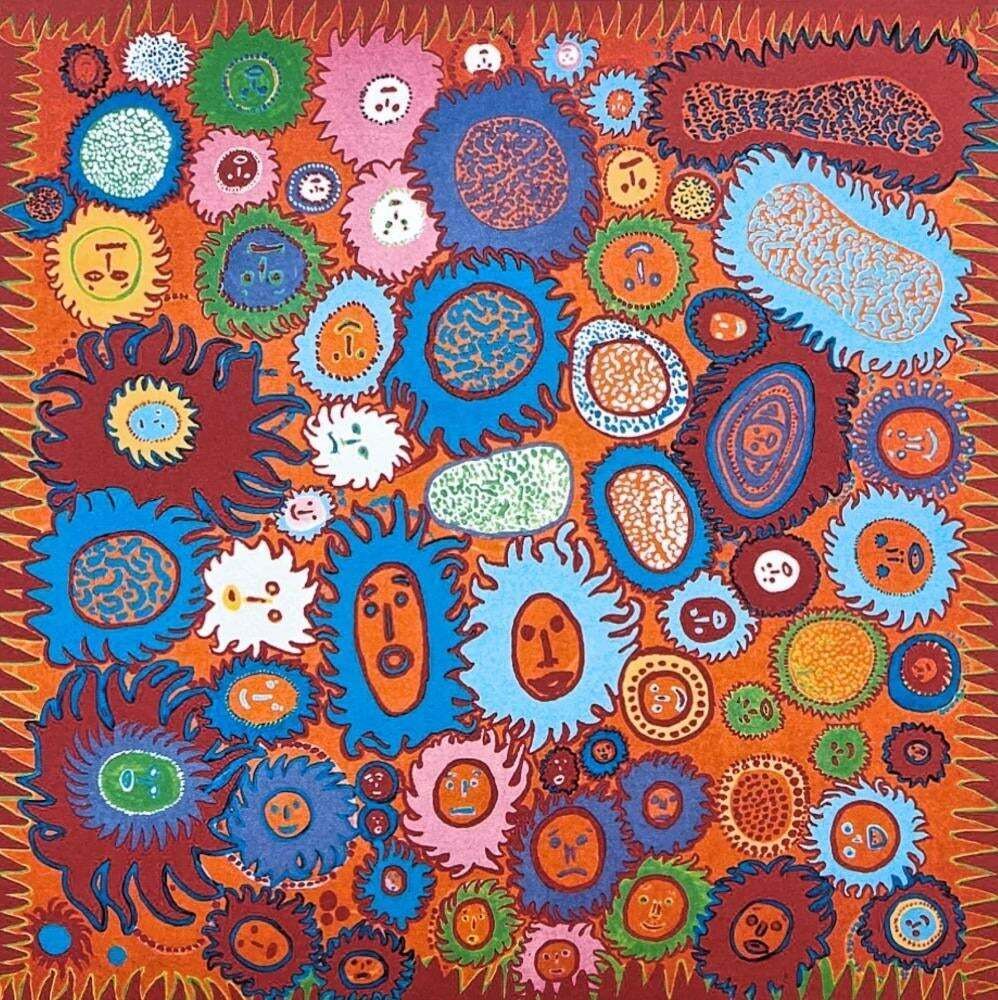 After Yayoi Kusama, Praying For Peace In The World, Lithograph, 1980s photo Art