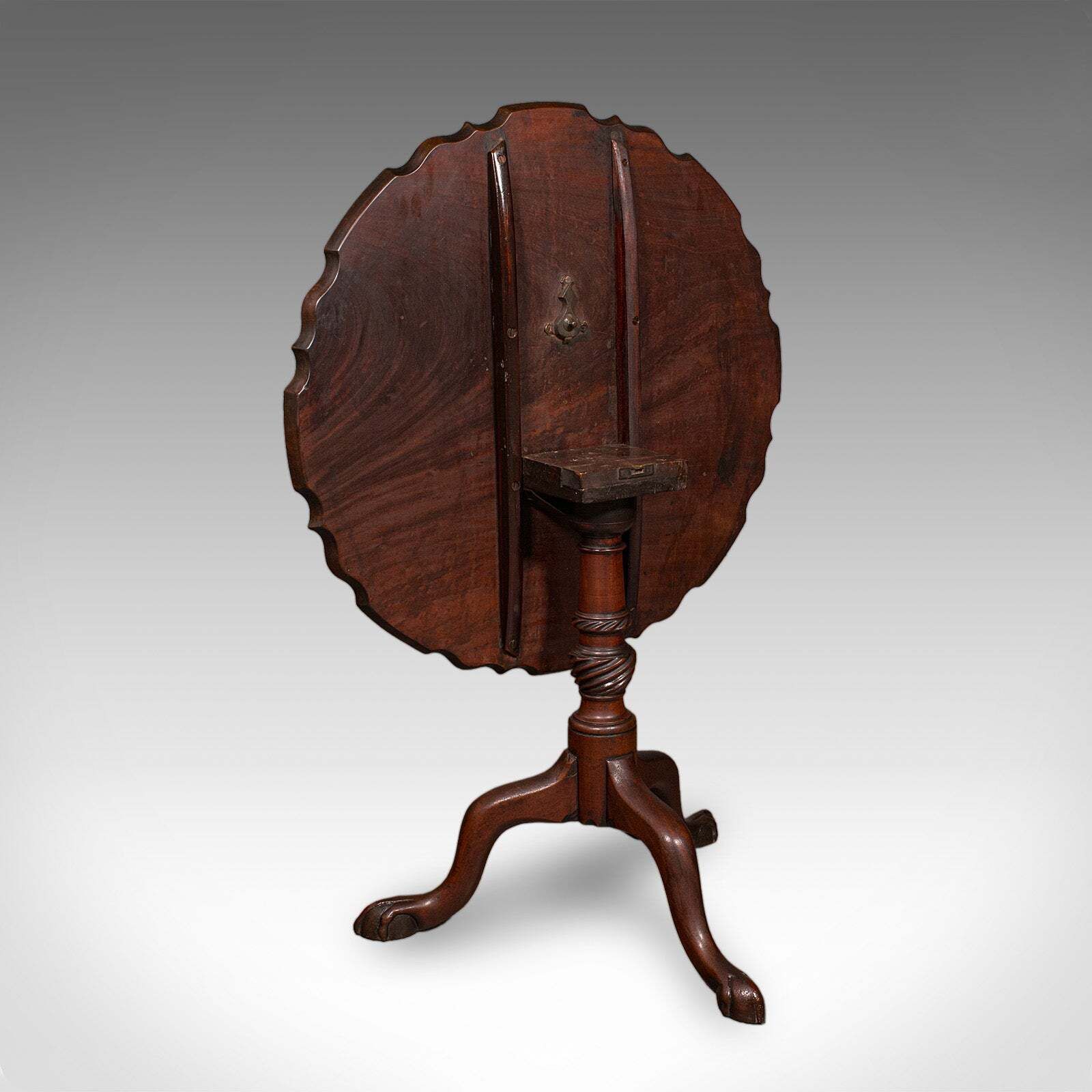 photo for sale Antique Silver Display Table, English, Tilt Top, Occasional, Reception, Georgian