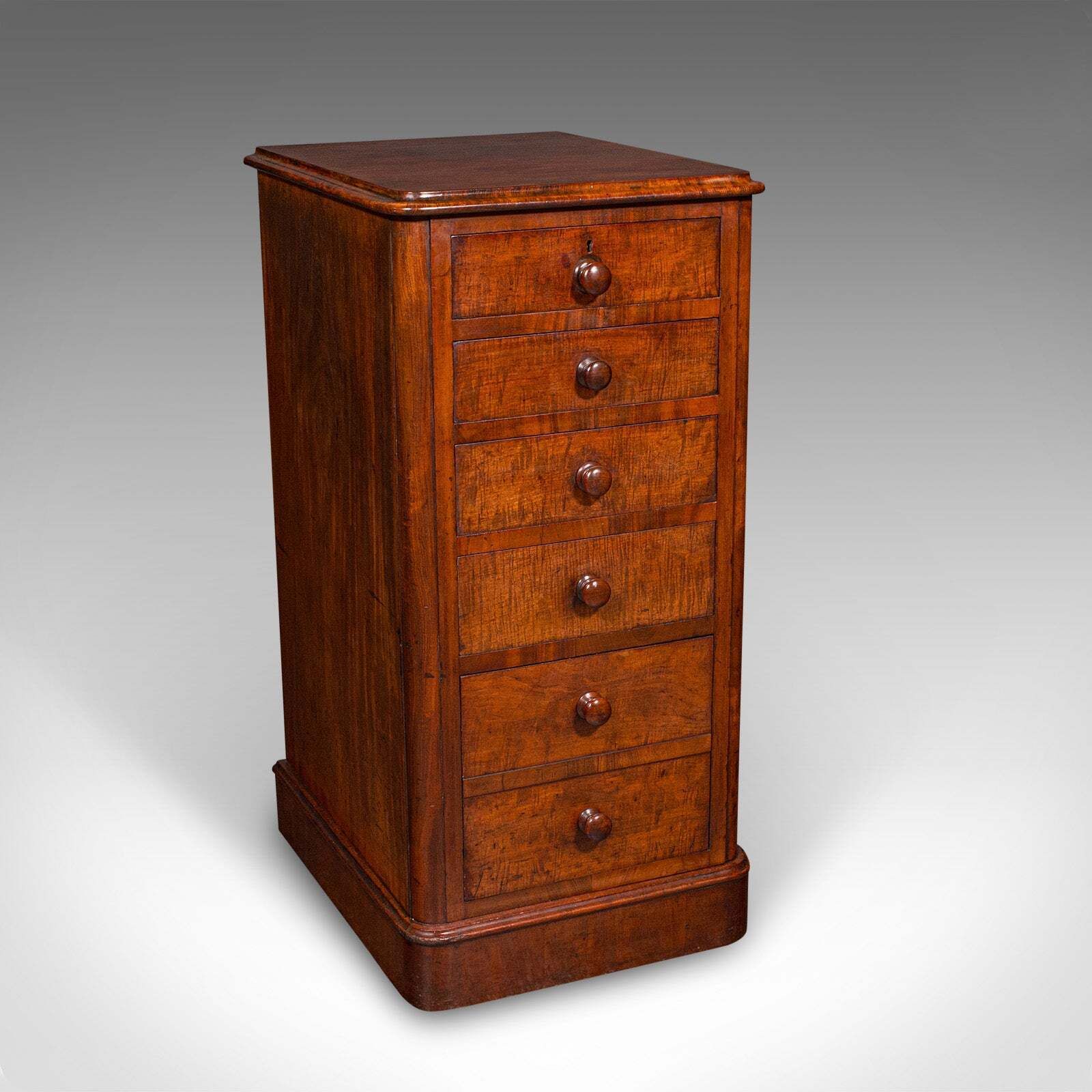 Tall Pair Of Antique Nightstands, English, Chest Of Drawers, Bedside, Victorian photo for sale