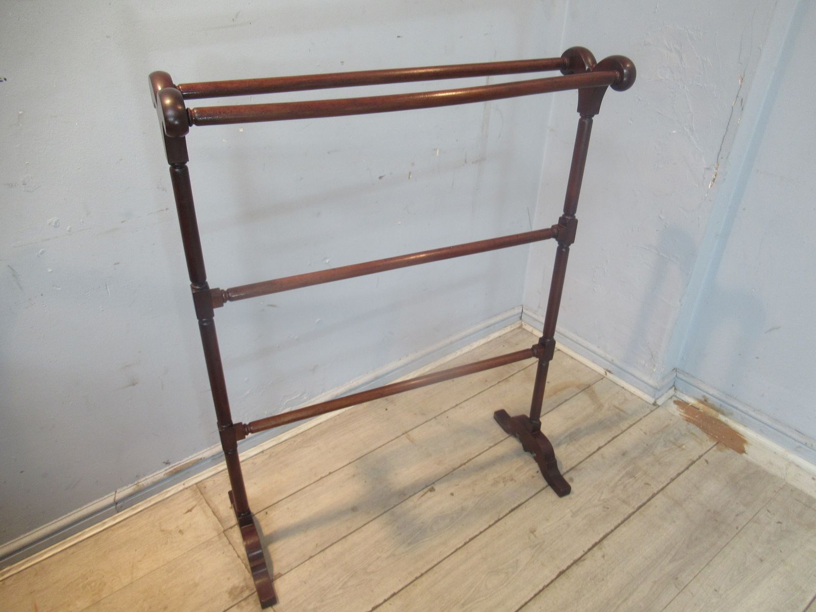 Large Victorian   1880s  Mahogany Towel Rail photo for sale