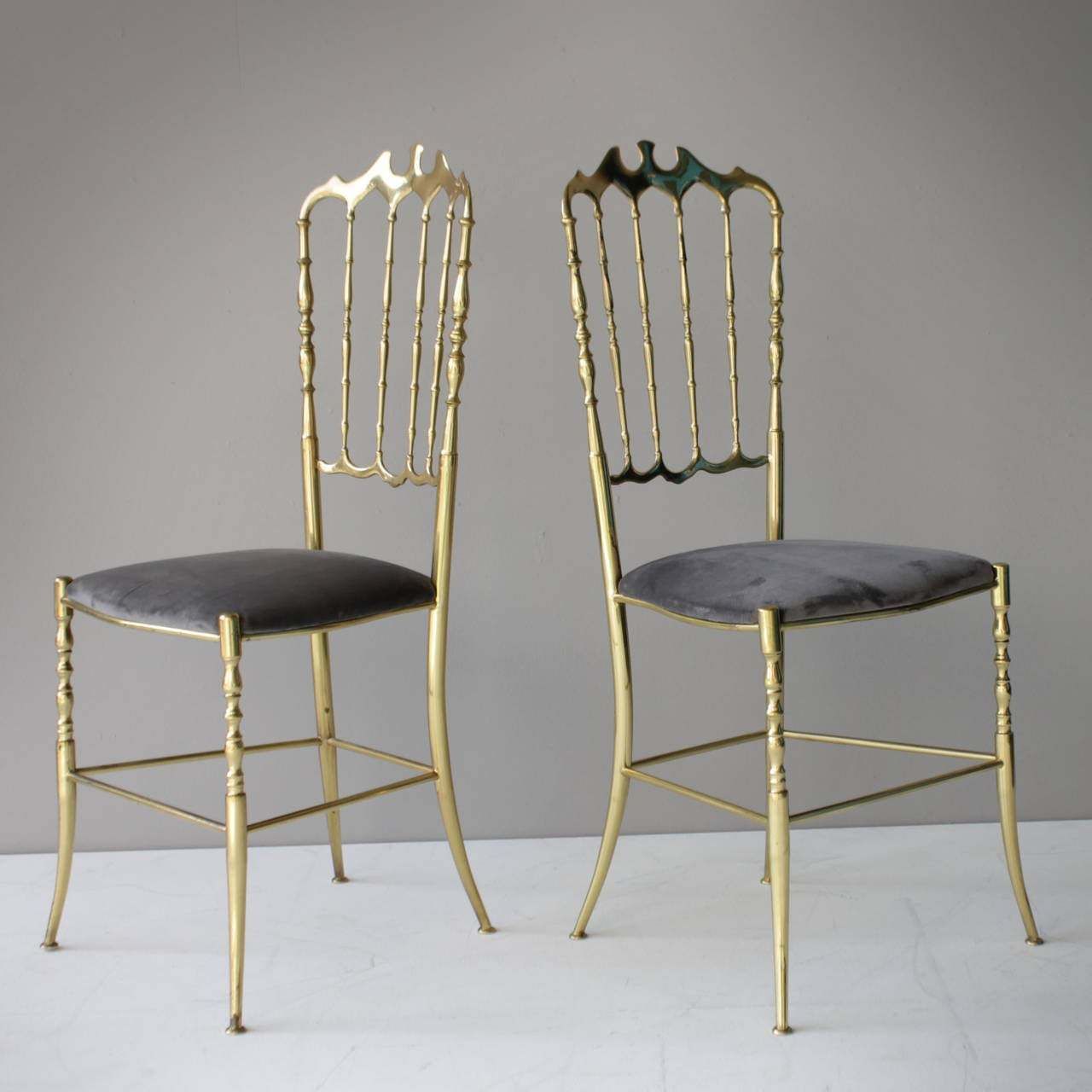 Pair Of Brass Italian Chiavari Chairs photo 1760.0