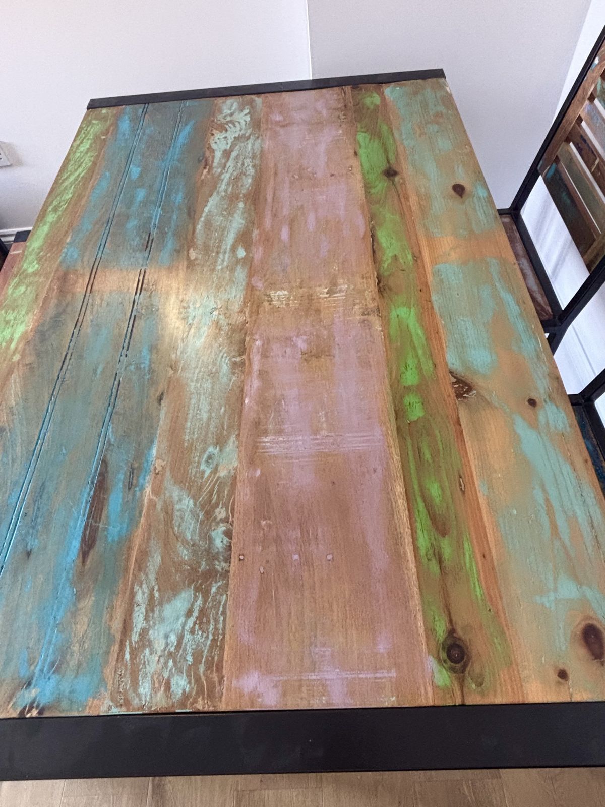 Urban Chic 140 Cm Reclaimed Wood Dining Set photo Furniture