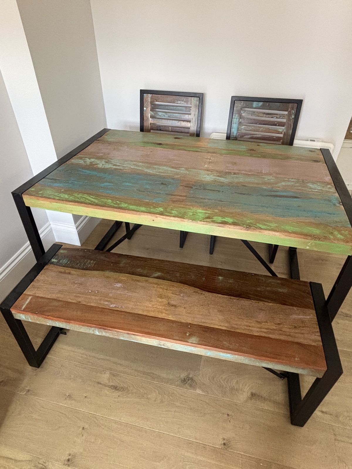 Urban Chic 140 Cm Reclaimed Wood Dining Set photo 550.0