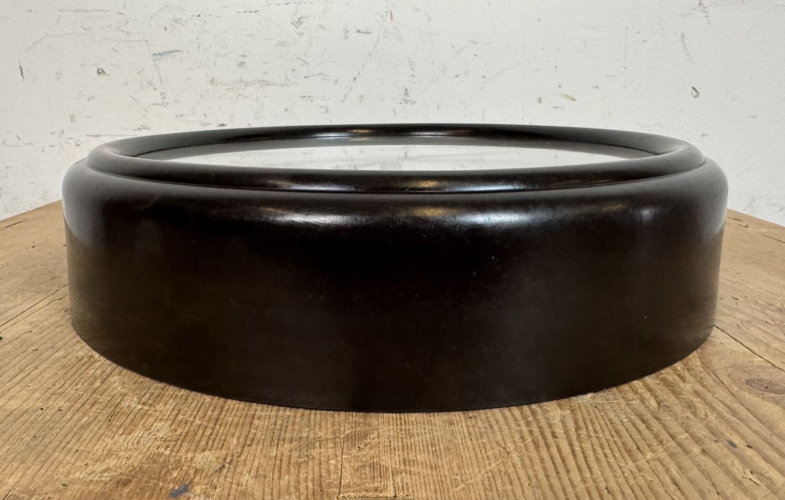 photo buy Industrial Brown Bakelite Factory Wall Clock From Chronotechna, 1960s
