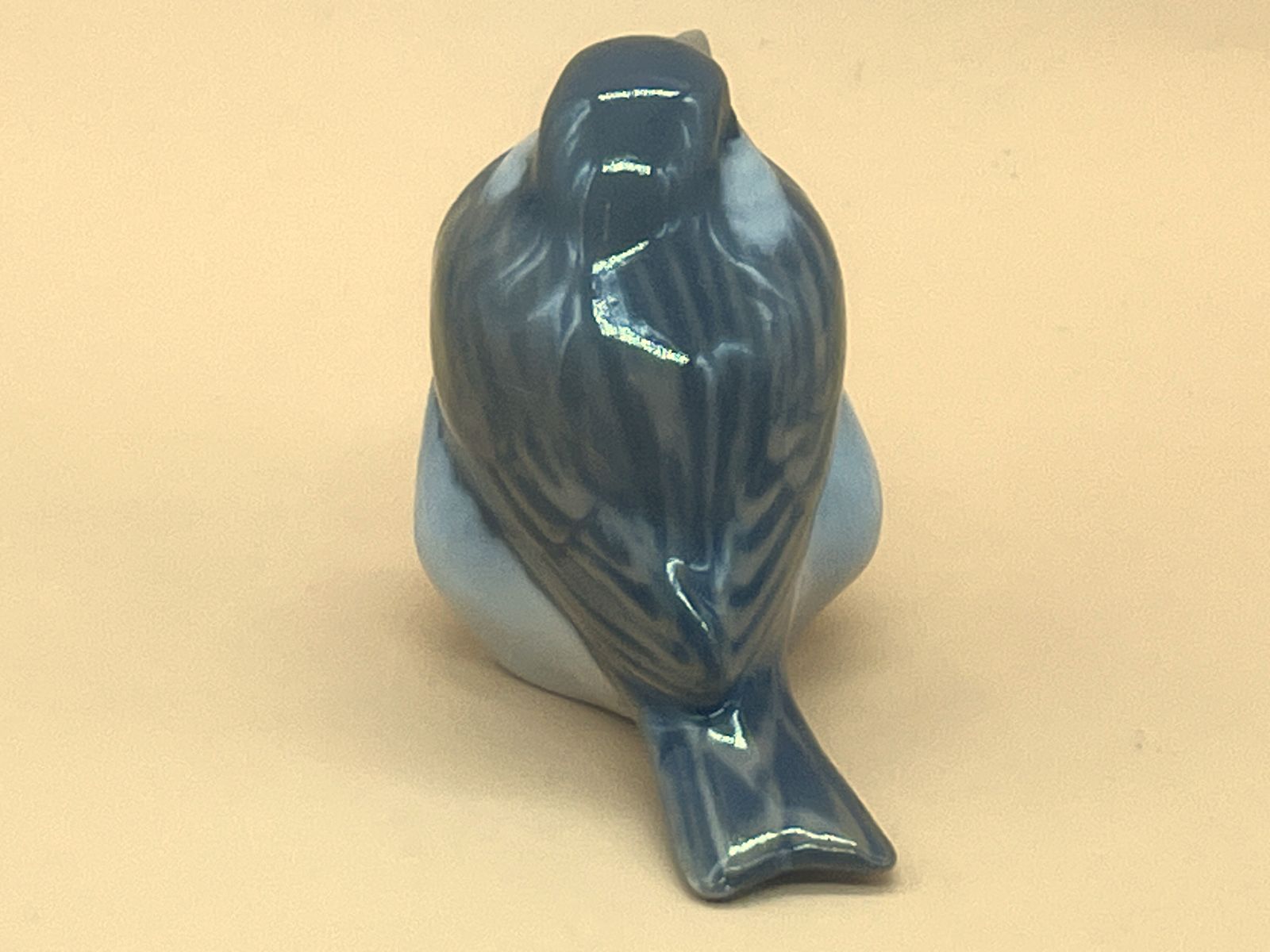 2 Royal Copenhagen Porcelain, Denmark Sparrow Bird Figures. 1081 Optimist & 1519 Pessimist. C1980 photo Art