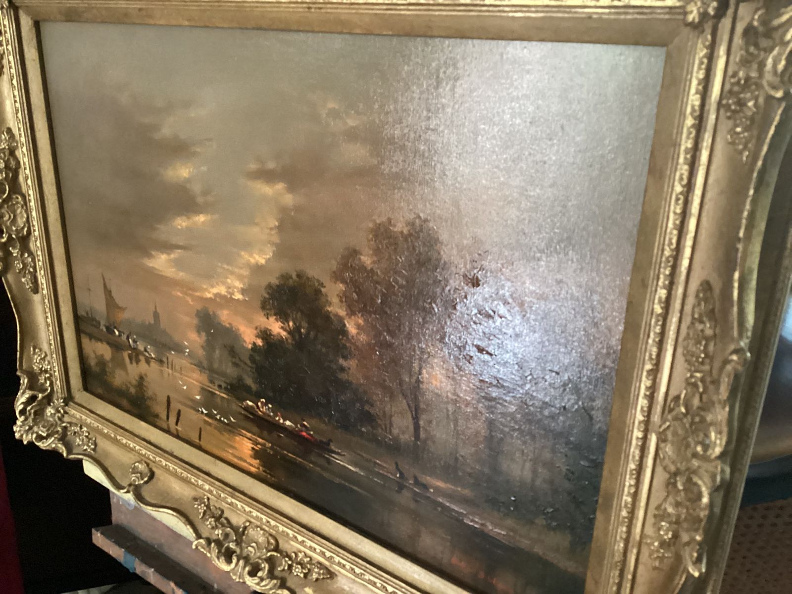 Gudrun Sibbons Oil Painting Of Dutch Landscape photo furniture