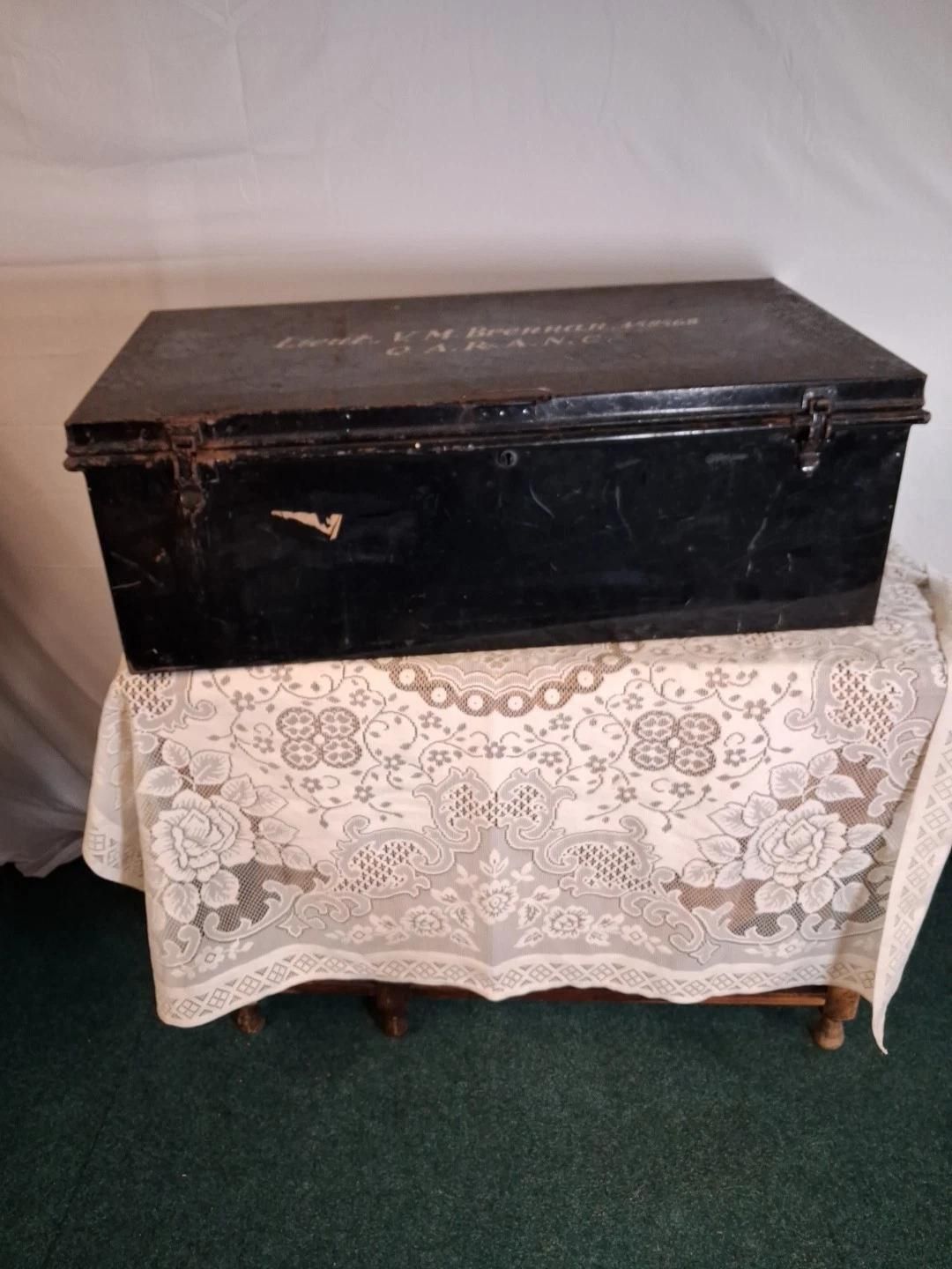 Early 20th Century Military Trunk From Queen Alexandra Royal Army Nursing Co