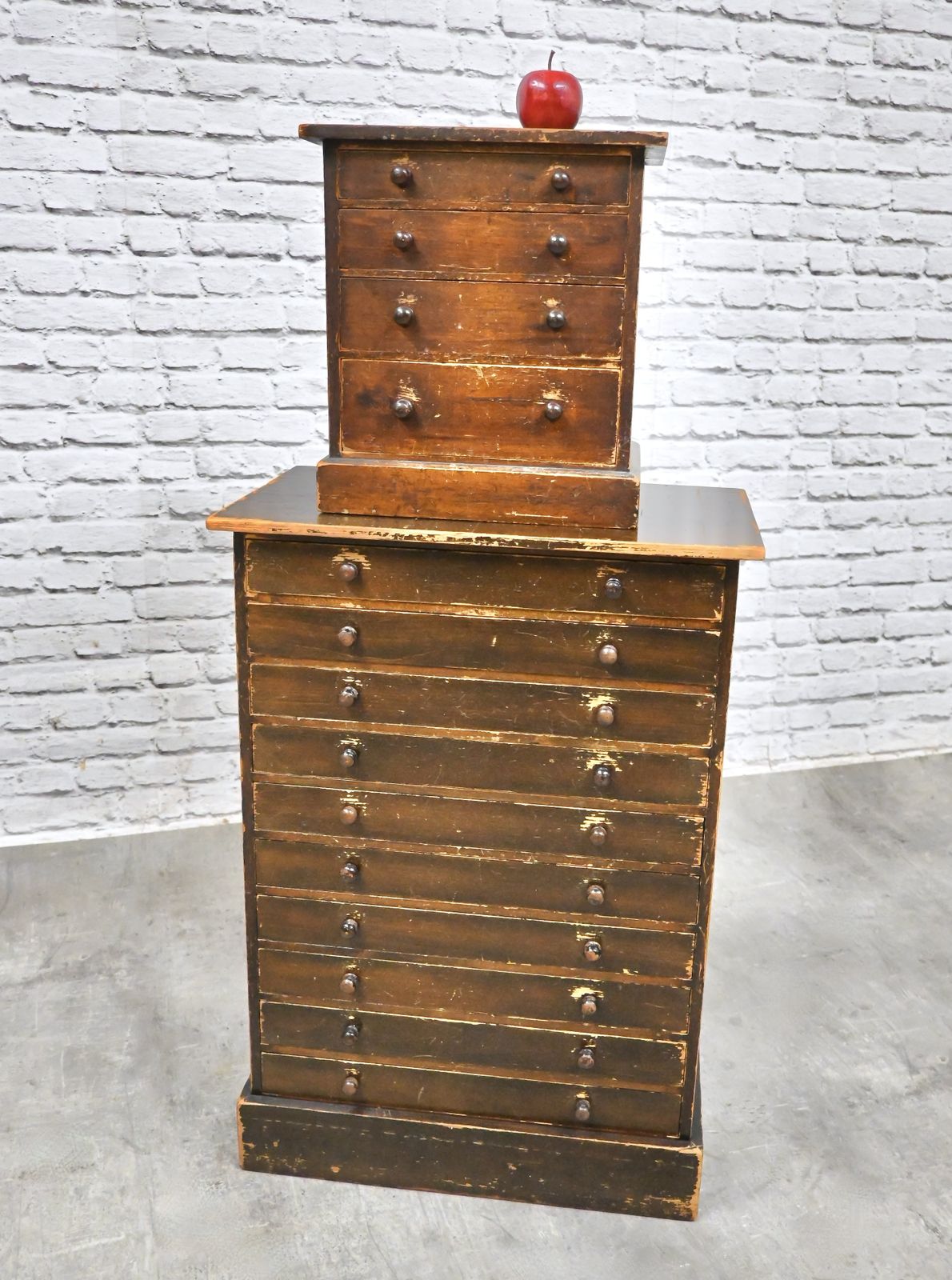 Antique 10 Drawer Collector's Chest photo Furniture