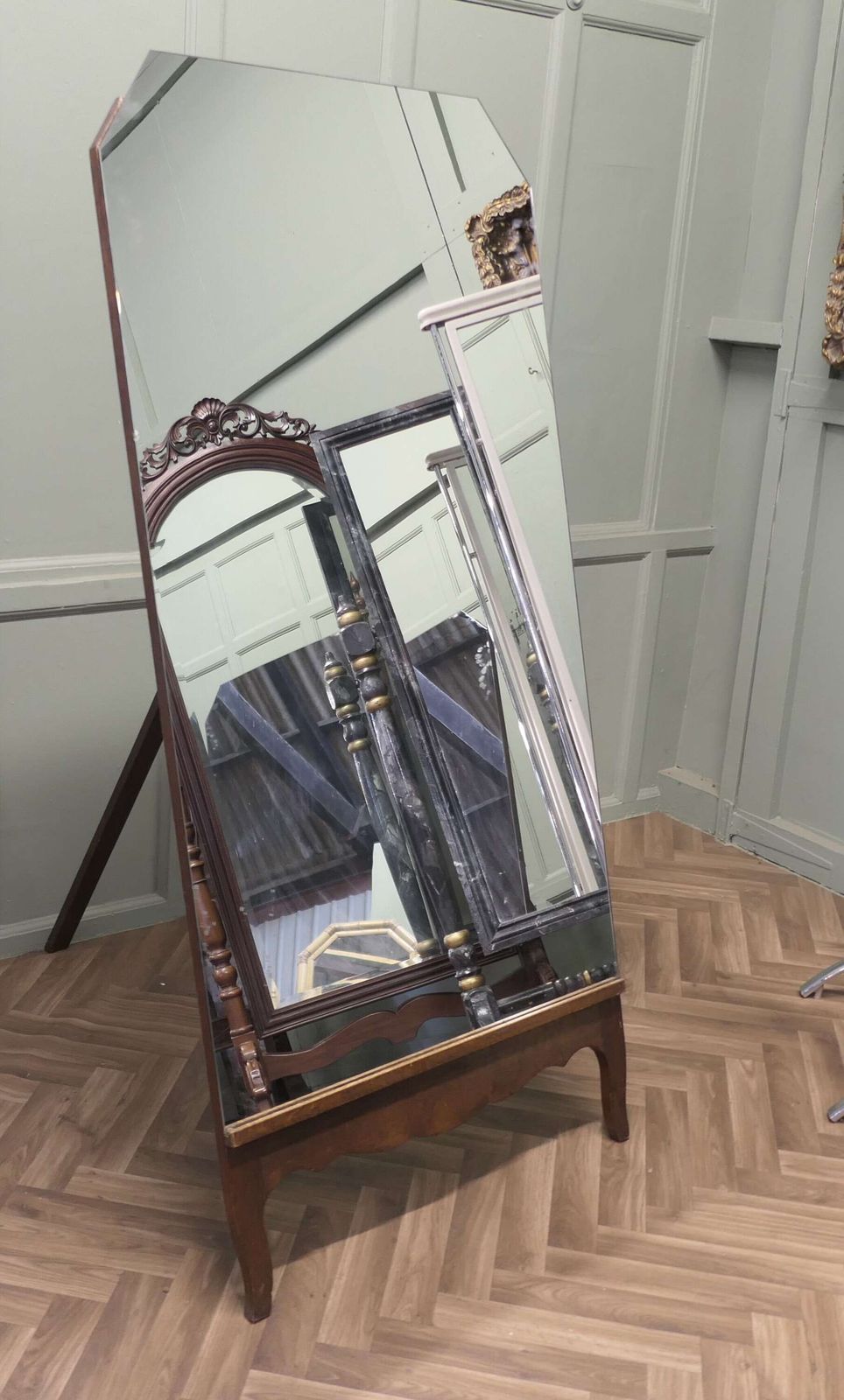 Art Deco Cheval Dressing Mirror From A Gents Outfitters photo furniture