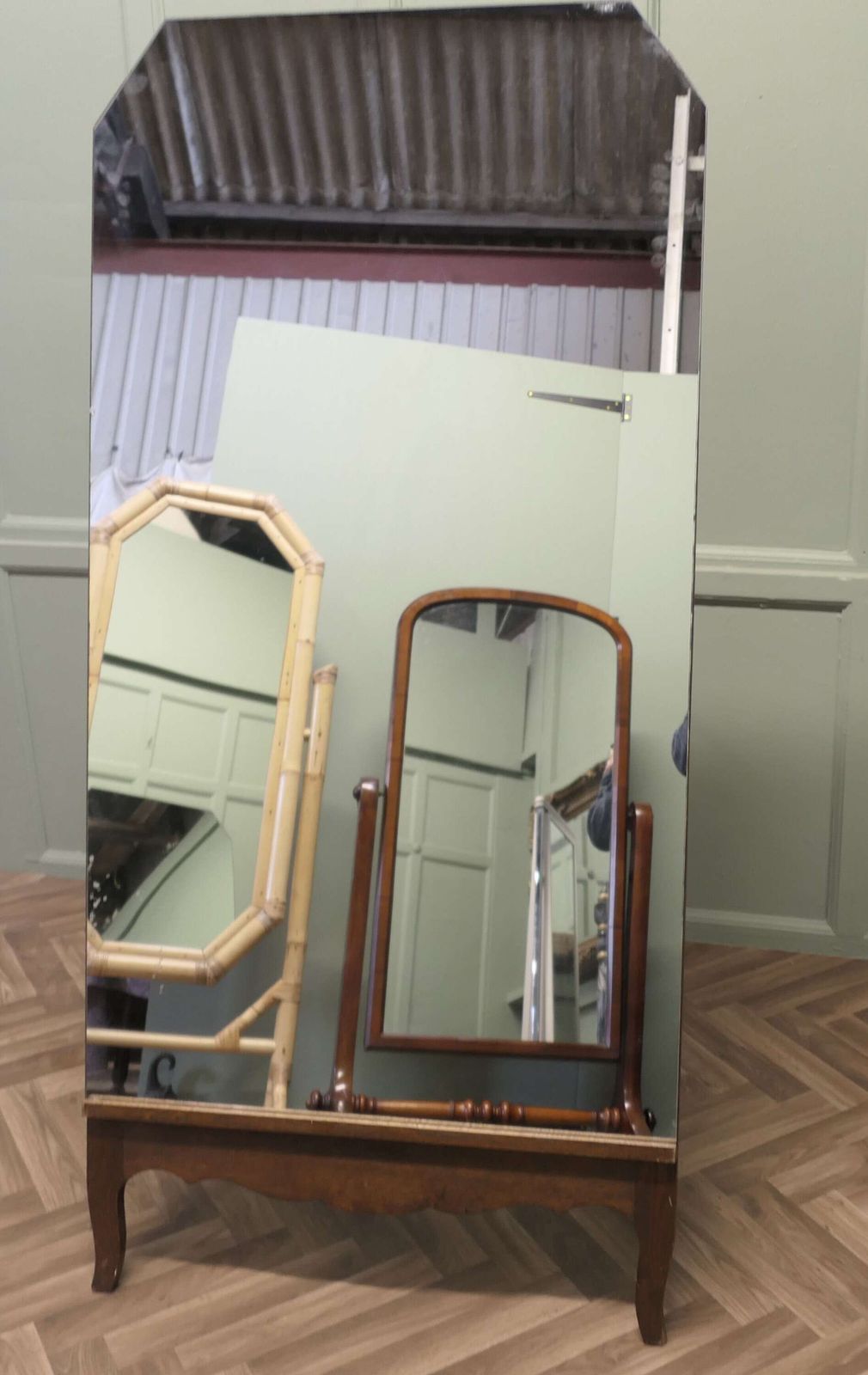 Art Deco Cheval Dressing Mirror From A Gents Outfitters photo Home Decor