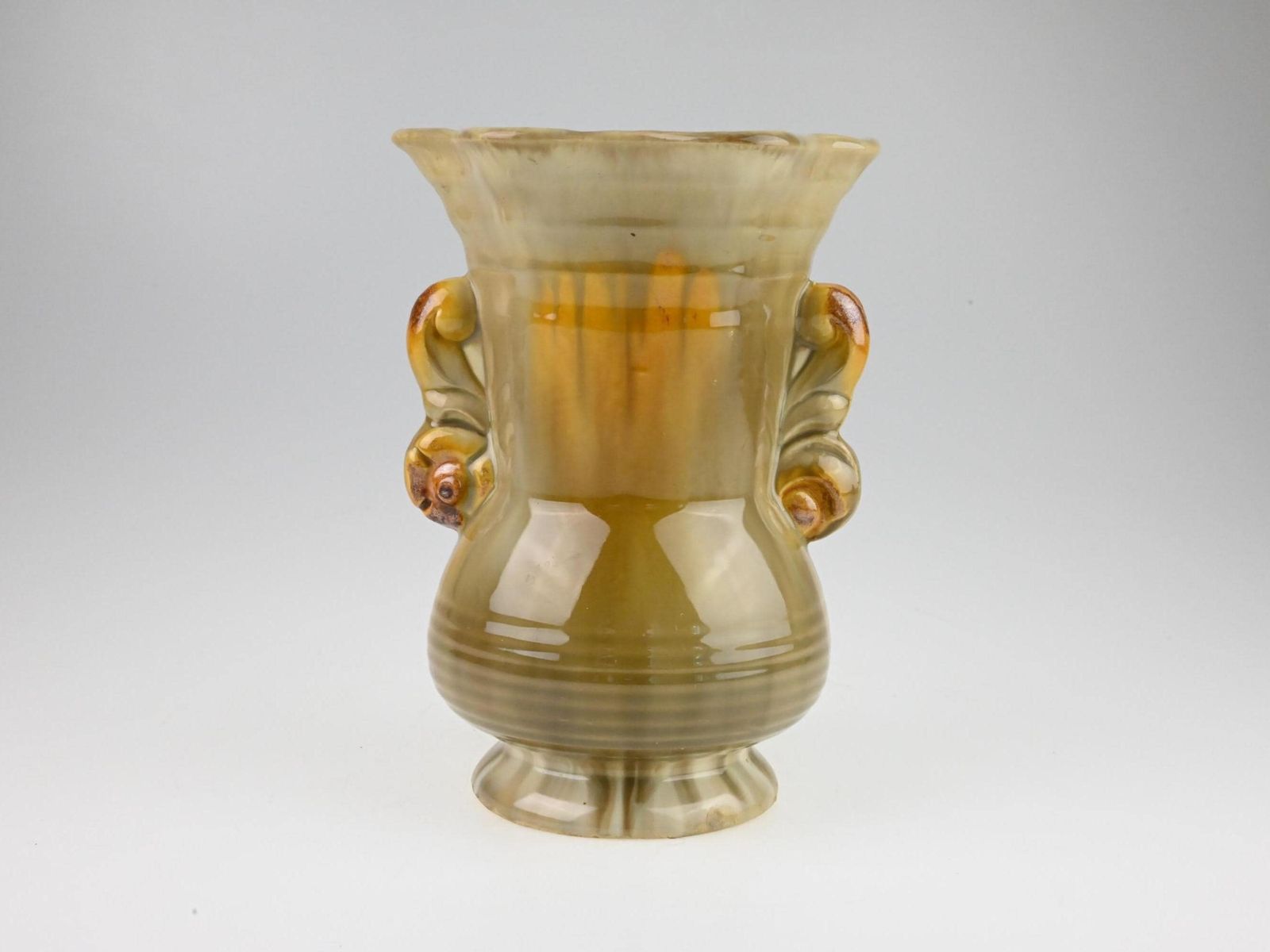 Antique German Art Deco Ceramic Vase, German Pottery, Ceramic Flower Vase, Brown Ceramic Vase, Ceramic Vase, Art Deco Vase, Old Vase photo Home Decor