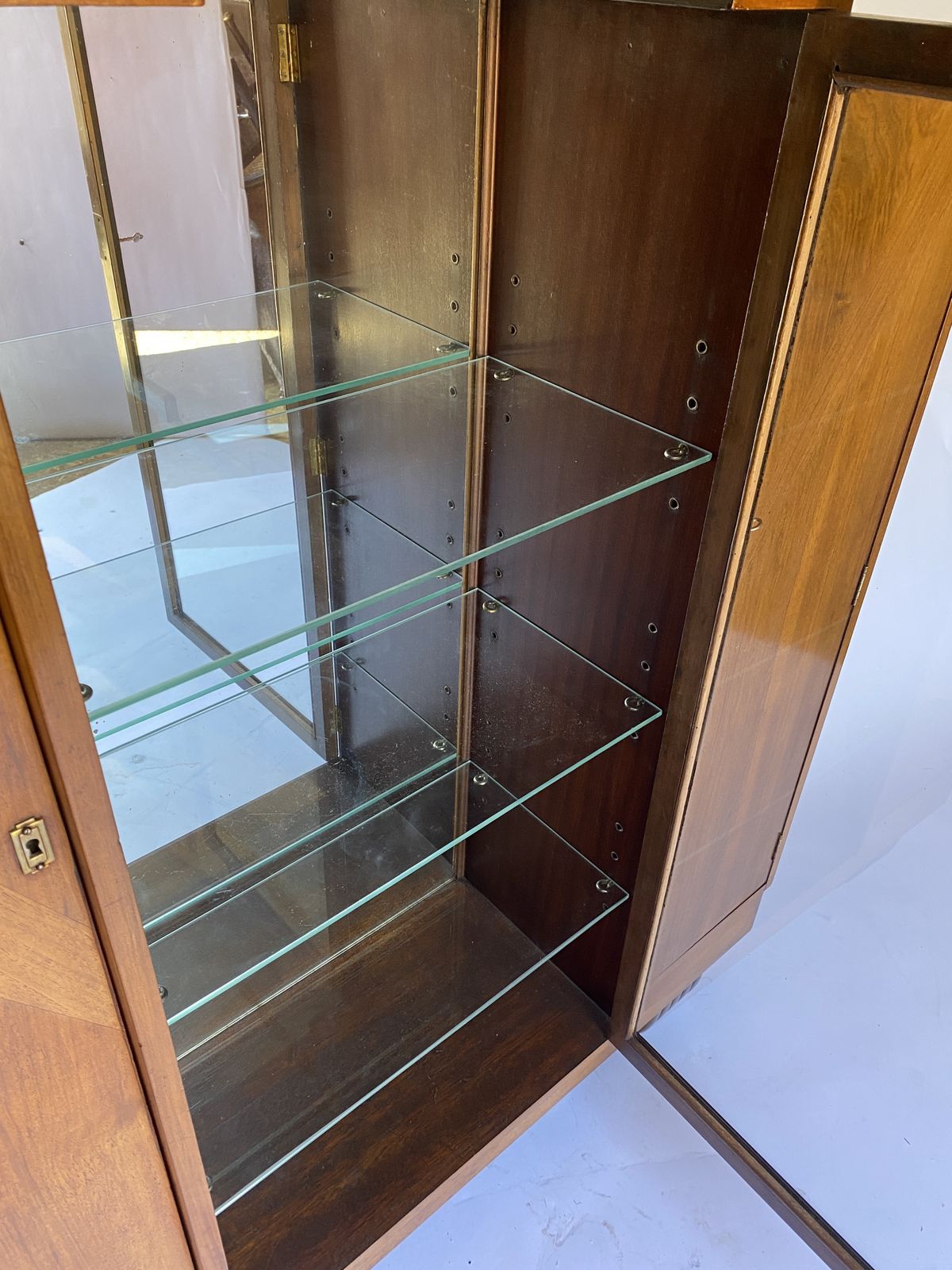 photo furniture Art Deco Walnut Display Cabinet Circa 1930s