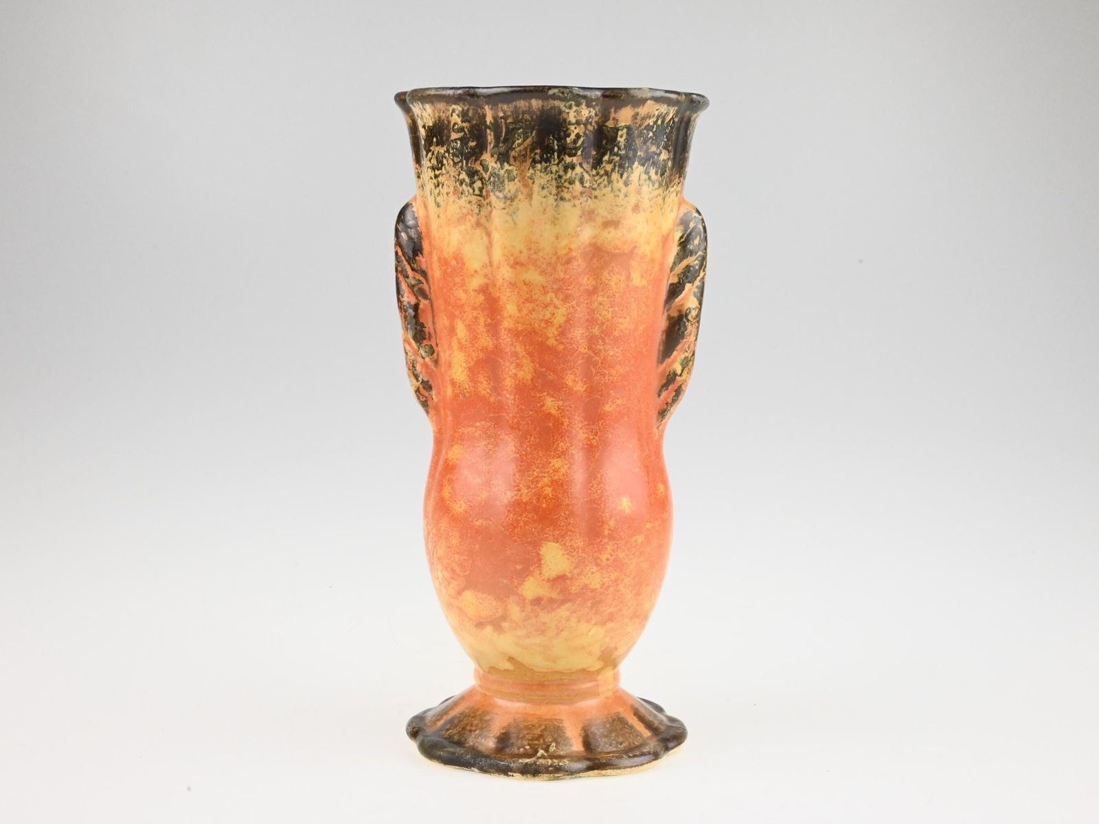 Antique German Art Deco Ceramic Vase, German Pottery, Ceramic Flower Vase, Colorful Ceramic Vase, Ceramic Vase, Art Deco Vase, Old Vase photo 107.0