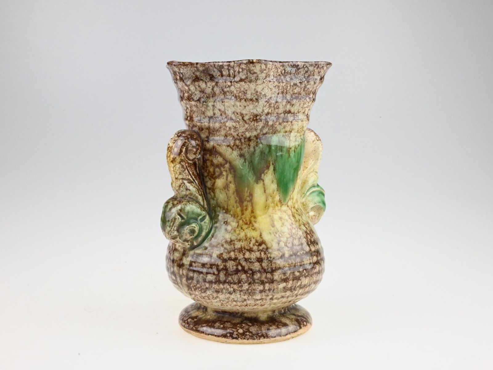 Antique German Art Deco Ceramic Vase, German Pottery, Ceramic Flower Vase, Brown Ceramic Vase, Ceramic Vase, Art Deco Vase, Old Vase photo Home Decor