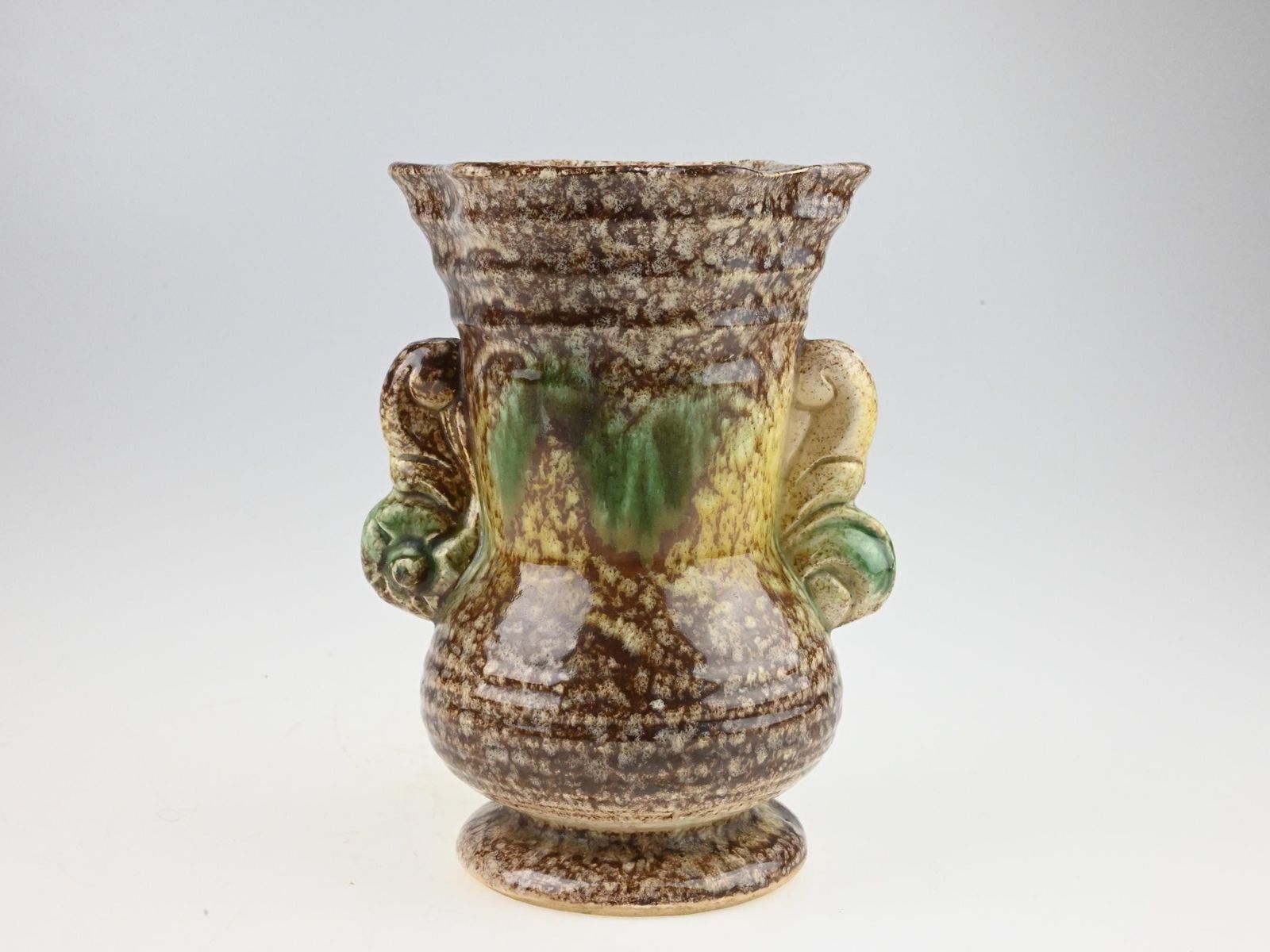 Antique German Art Deco Ceramic Vase, German Pottery, Ceramic Flower Vase, Brown Ceramic Vase, Ceramic Vase, Art Deco Vase, Old Vase photo 107.0