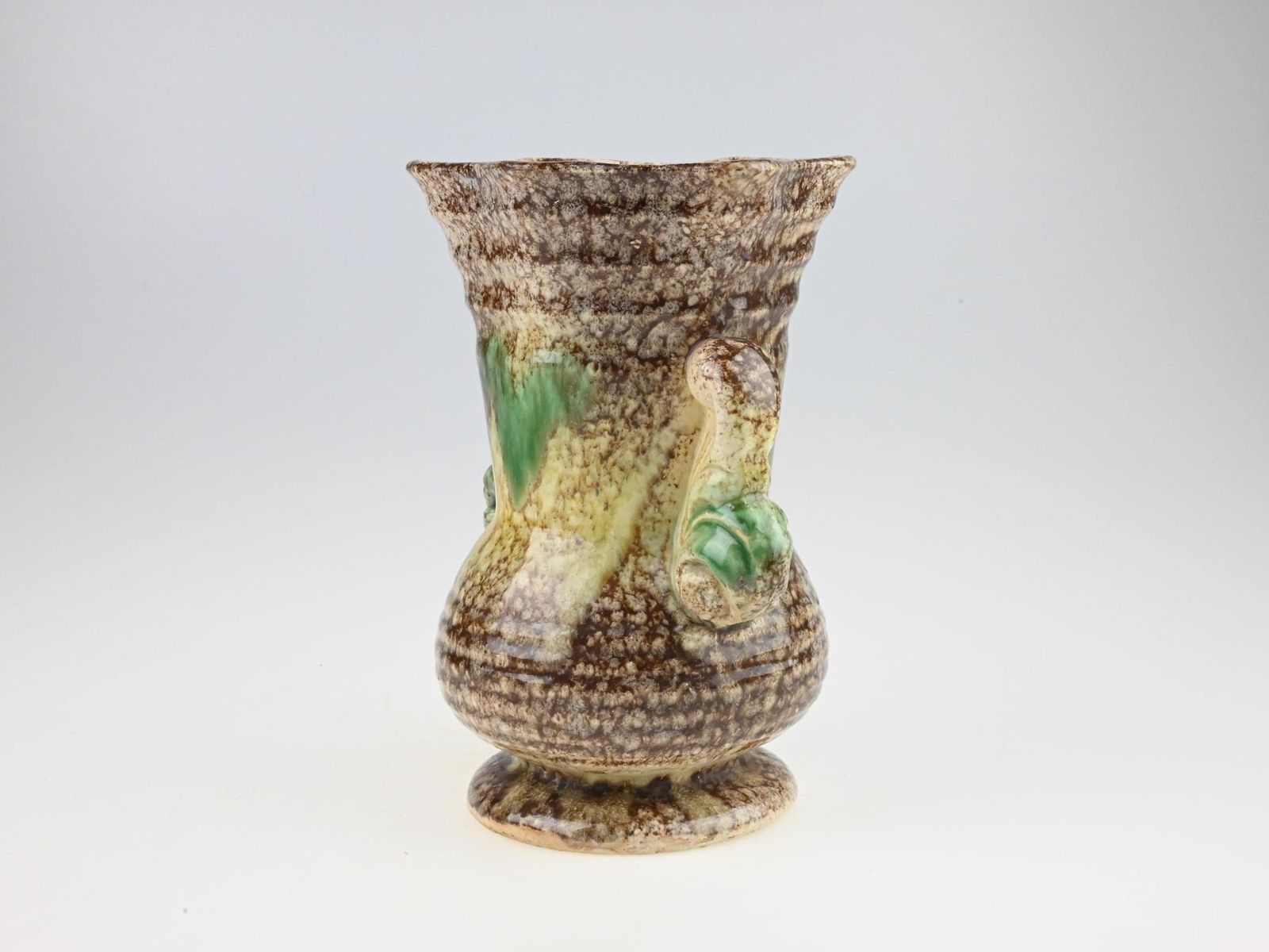 Antique German Art Deco Ceramic Vase, German Pottery, Ceramic Flower Vase, Brown Ceramic Vase, Ceramic Vase, Art Deco Vase, Old Vase photo vinterior
