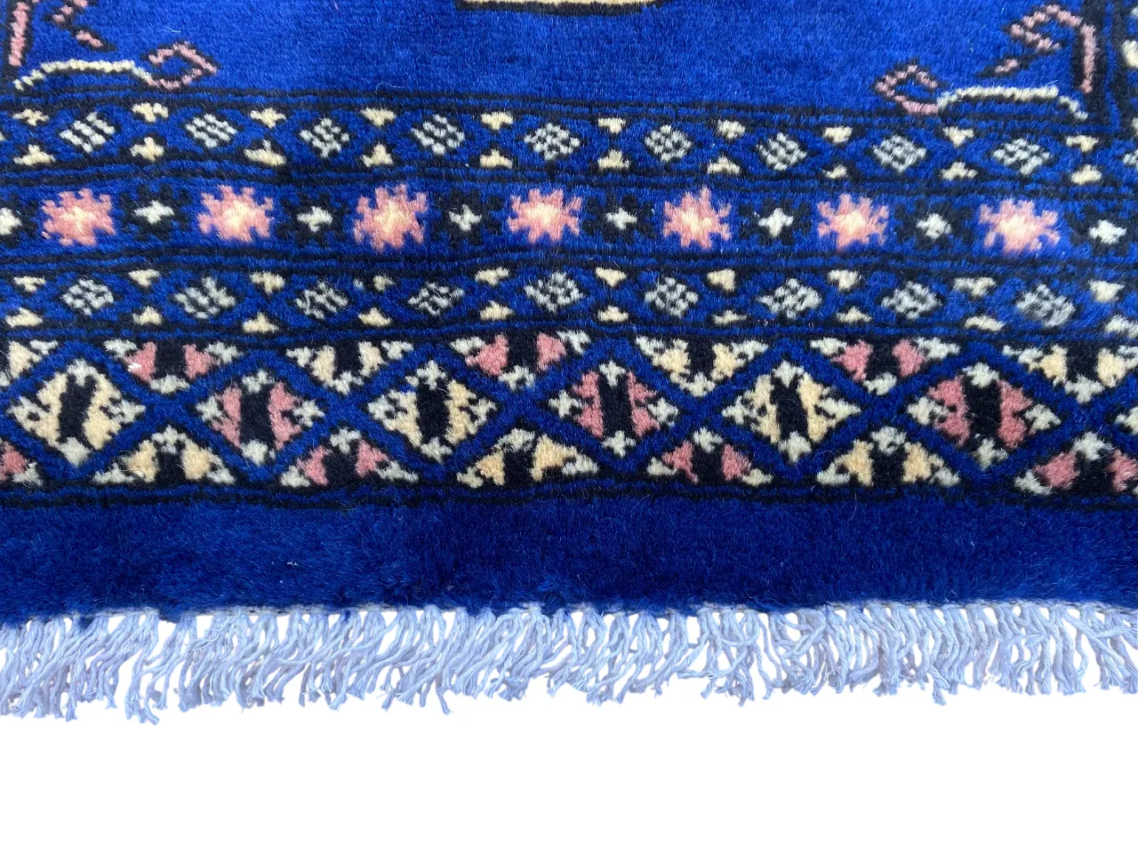 Small Navy Blue Oriental Bokhara Rug photo for sale